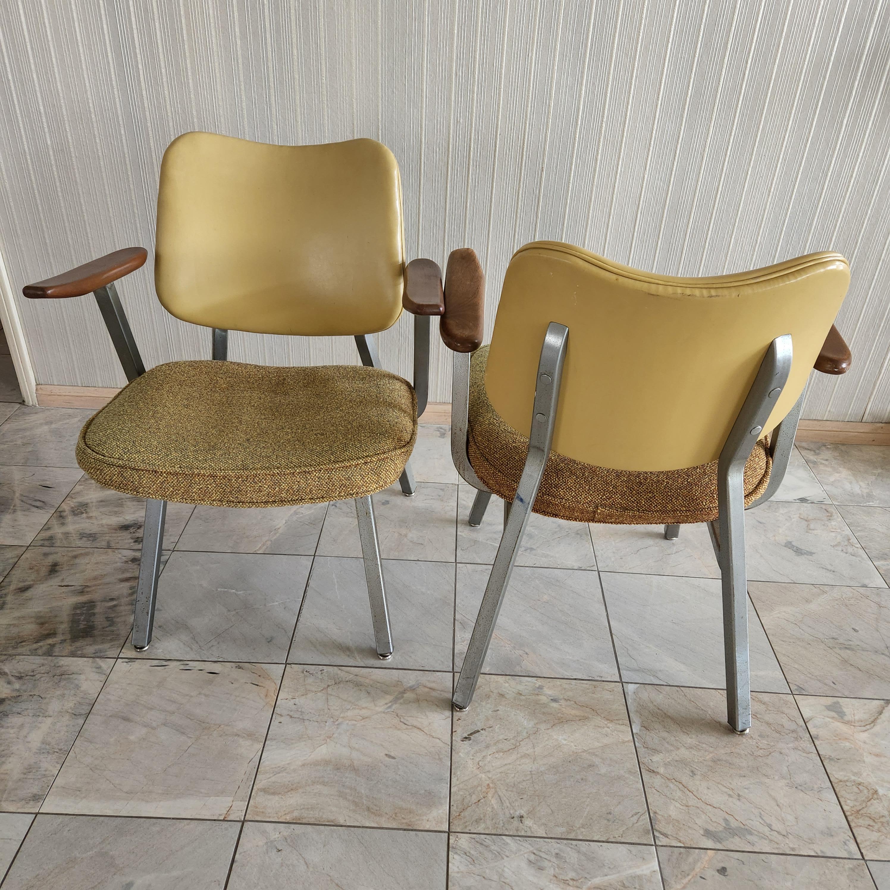 1960s Two Armchairs Streamline Royal Metal Donald Deskey For Sale 4