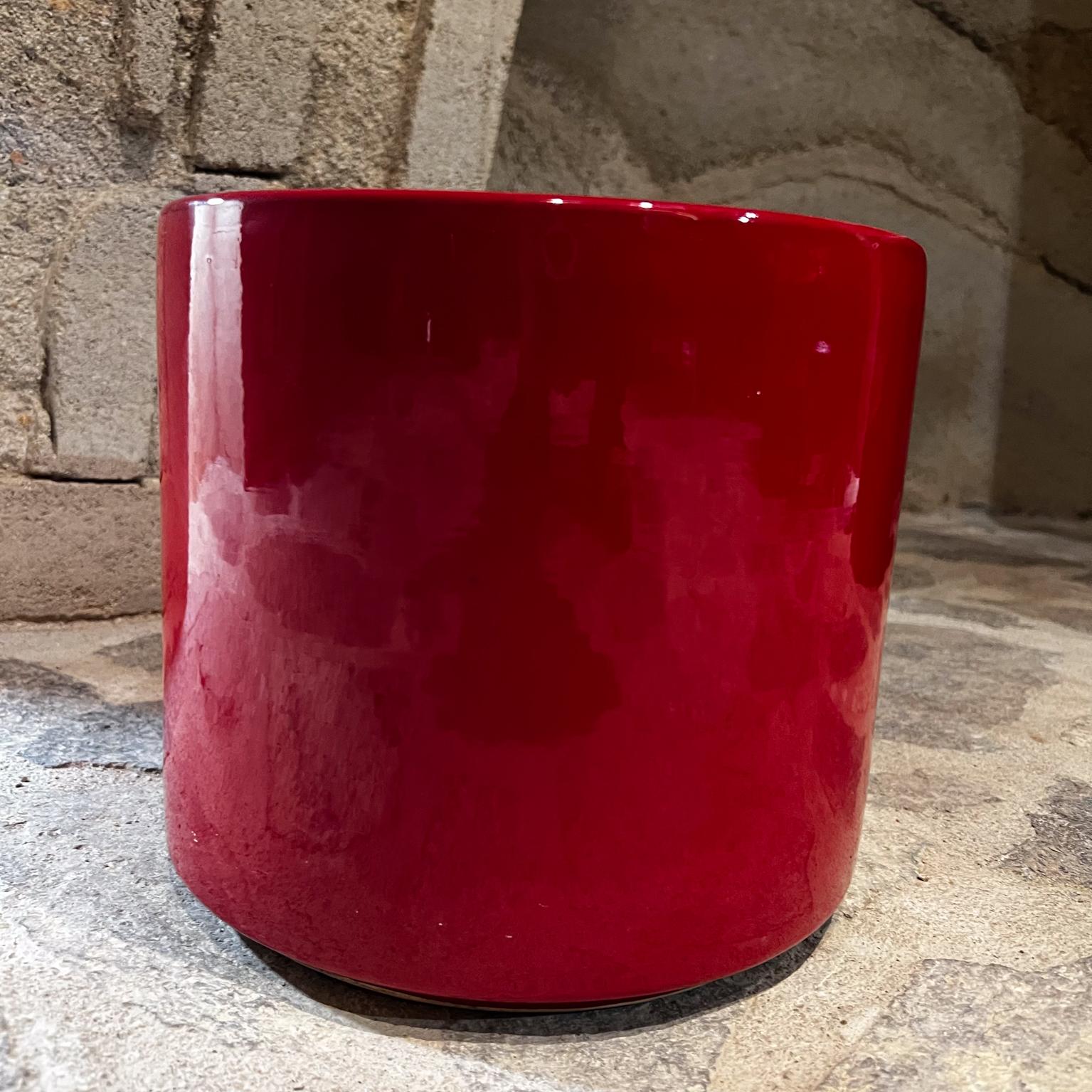 Mid-Century Modern 1960s Fabulous Red Gainey Planter Architectural Pottery California en vente