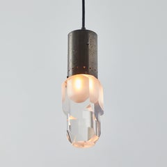 1960s Faceted Diffuser Pendant Lamp Attributed to Stilnovo