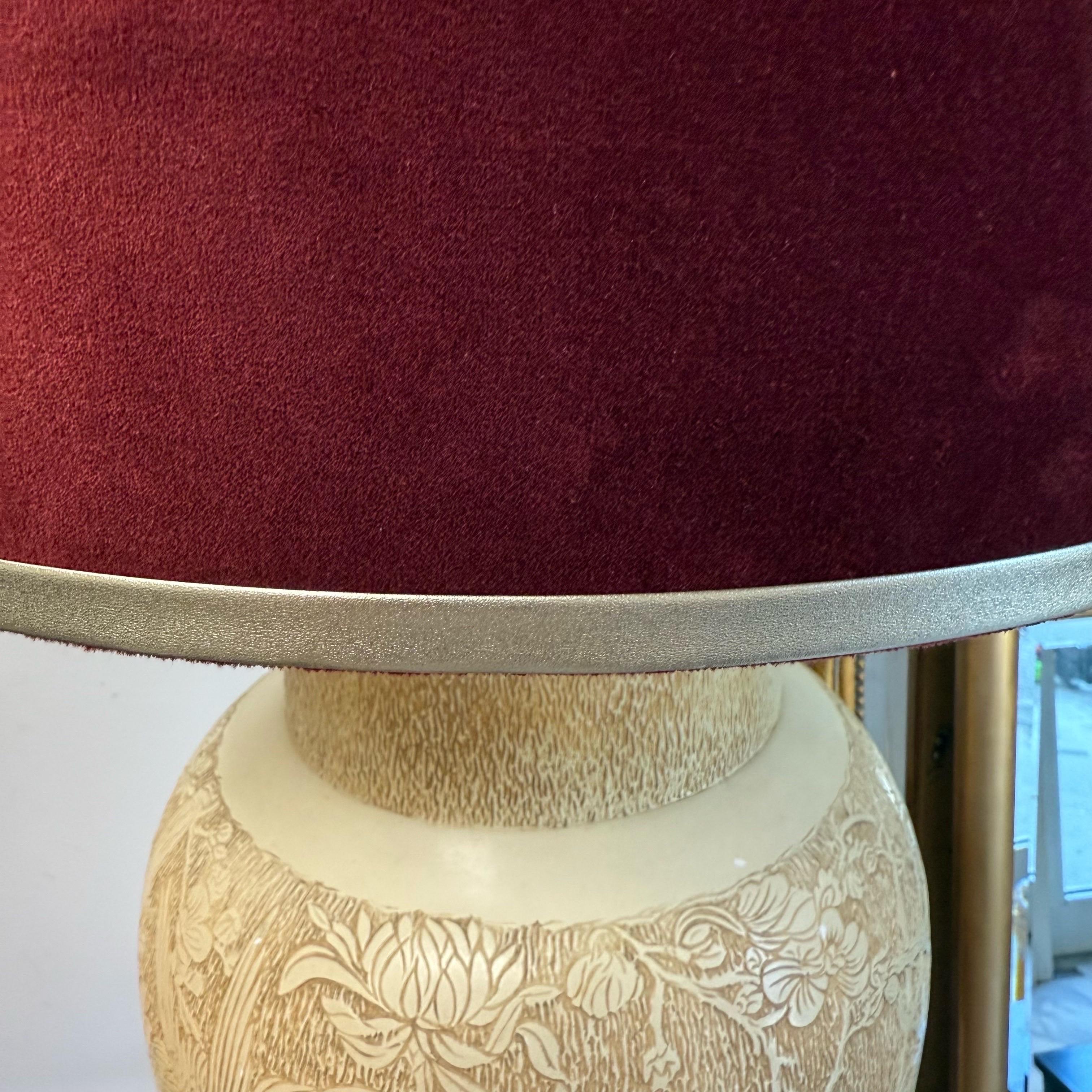 1960s F.A.I.P. Chinoiserie Table Lamp With New Shade For Sale 1