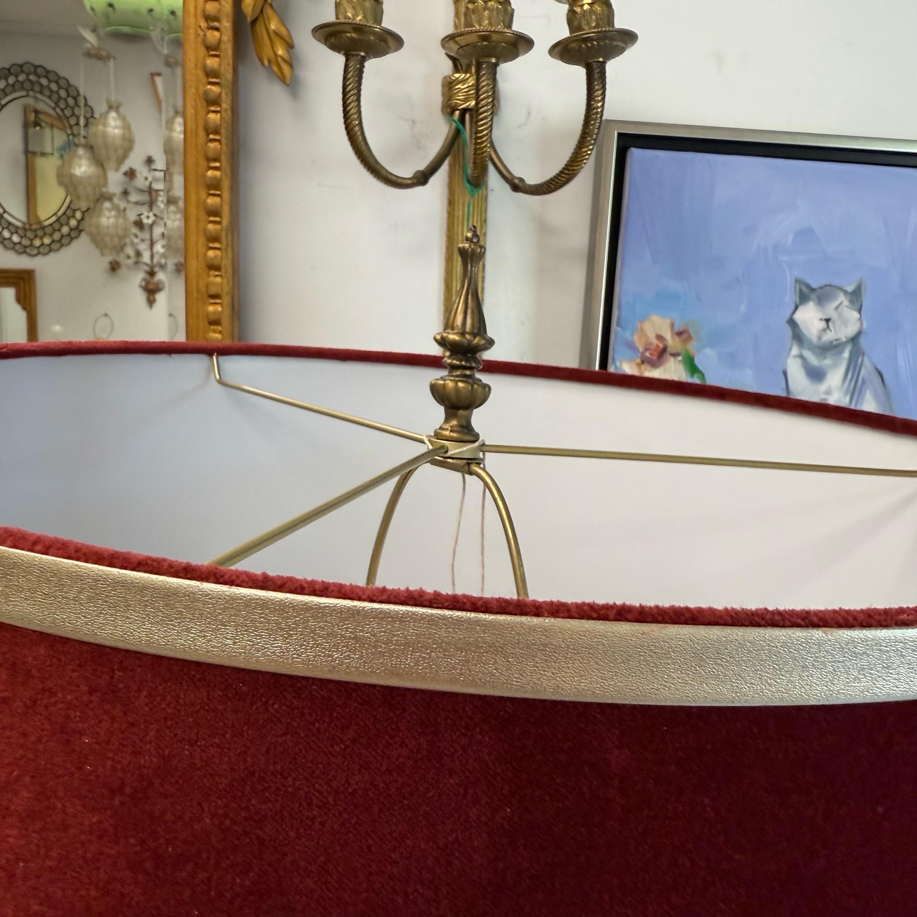 1960s F.A.I.P. Chinoiserie Table Lamp With New Shade For Sale 2