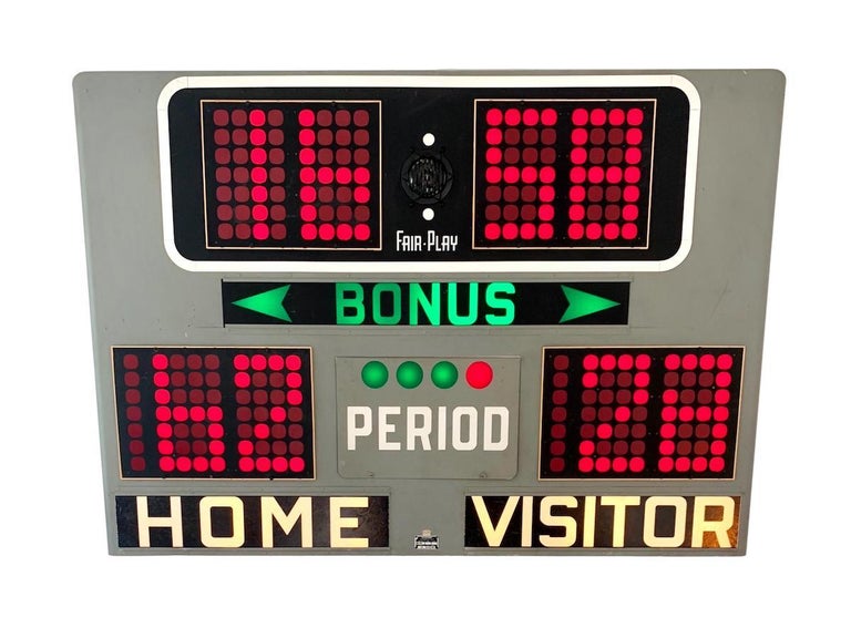 1960s Fair Play Electro Magnetic Basketball Scoreboard For Sale At
