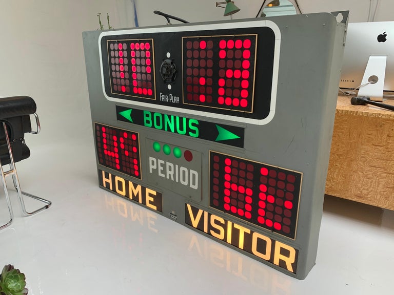 1960s Fair Play Basketball Scoreboard at 1stDibs