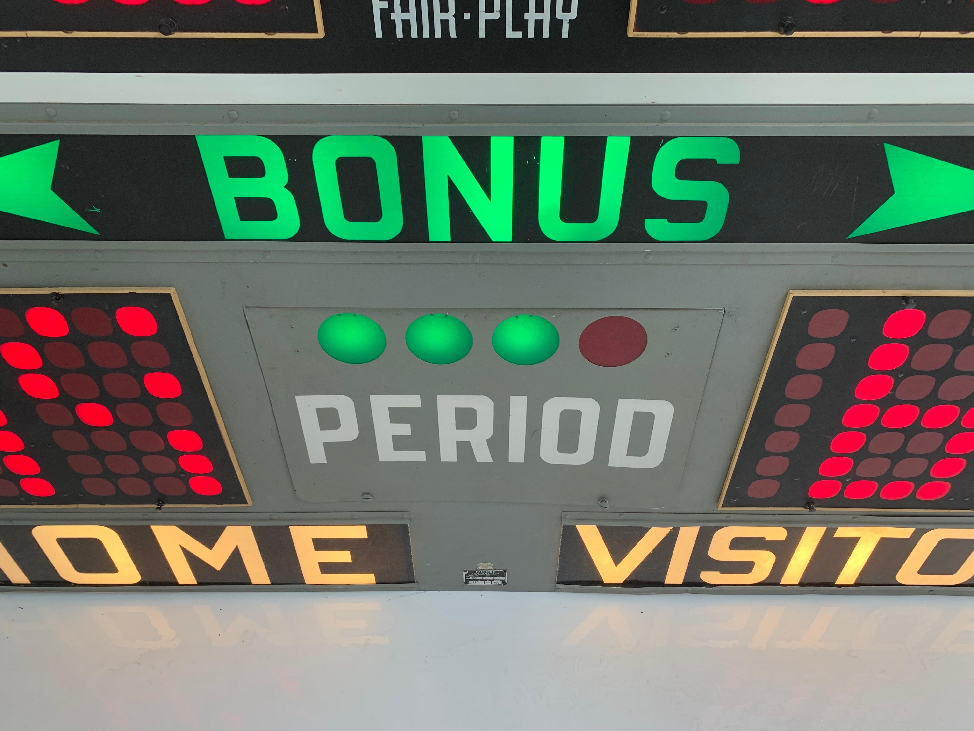 vintage basketball scoreboard