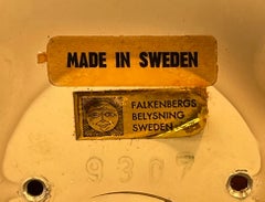 1960s Falkenbergs Belysning Model #9307 Glass & Metal Ceiling Lamp