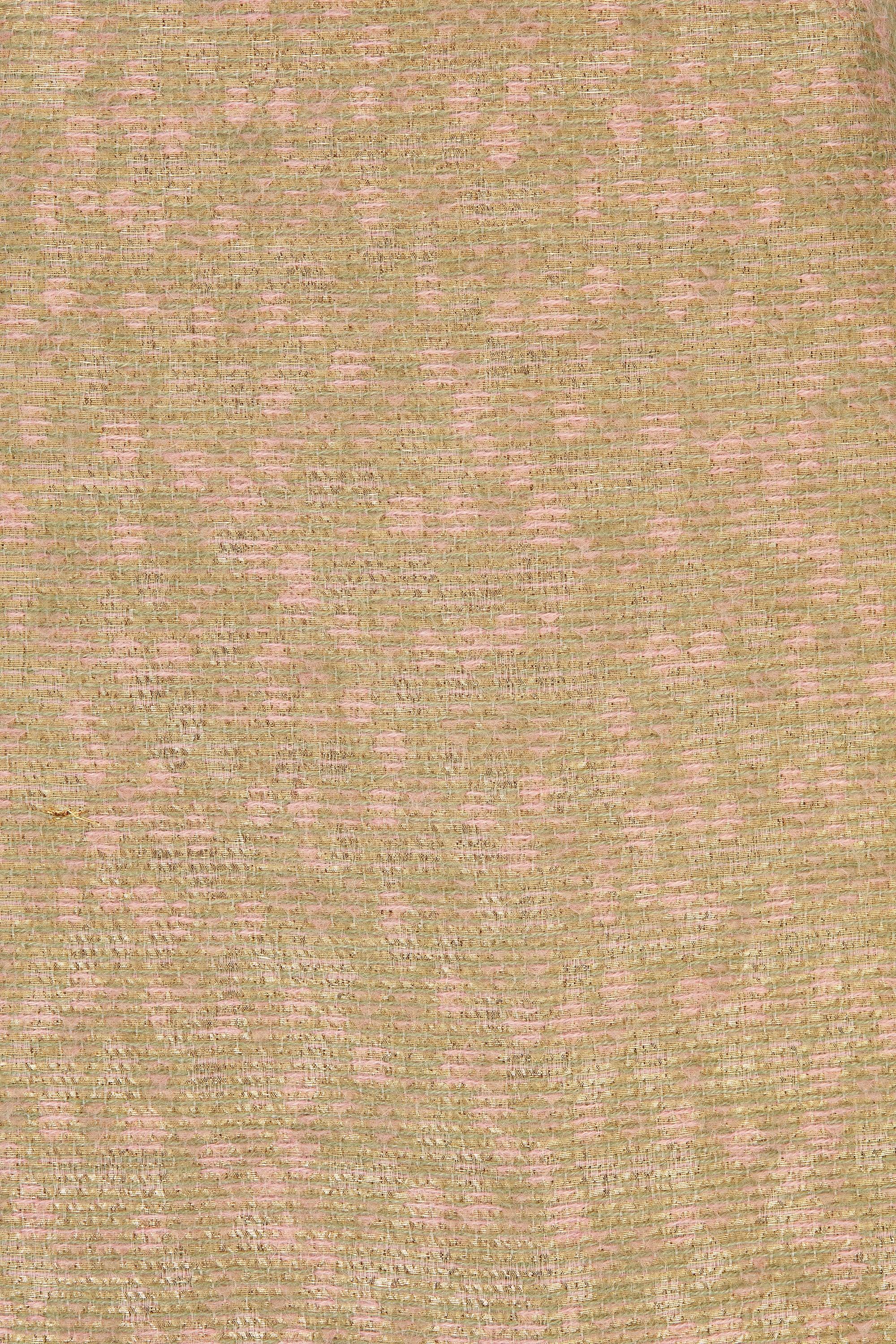 1960s Fantasy Tweed Couture Maxi Dress with Off-the-Shoulder Detail In Excellent Condition For Sale In London, GB