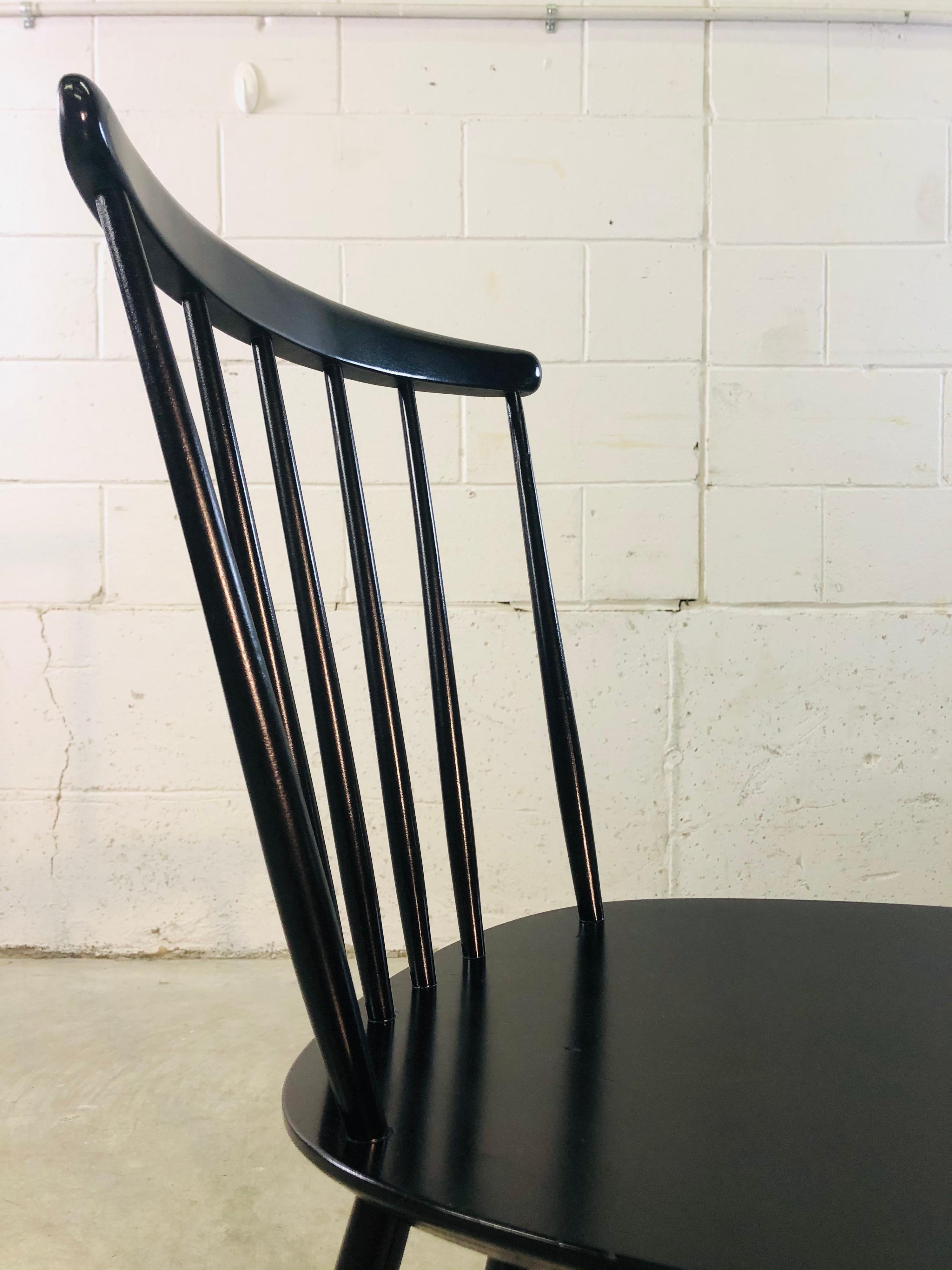1960s Farstrup Danish Black Dining Chairs, Set of 3 For Sale 4