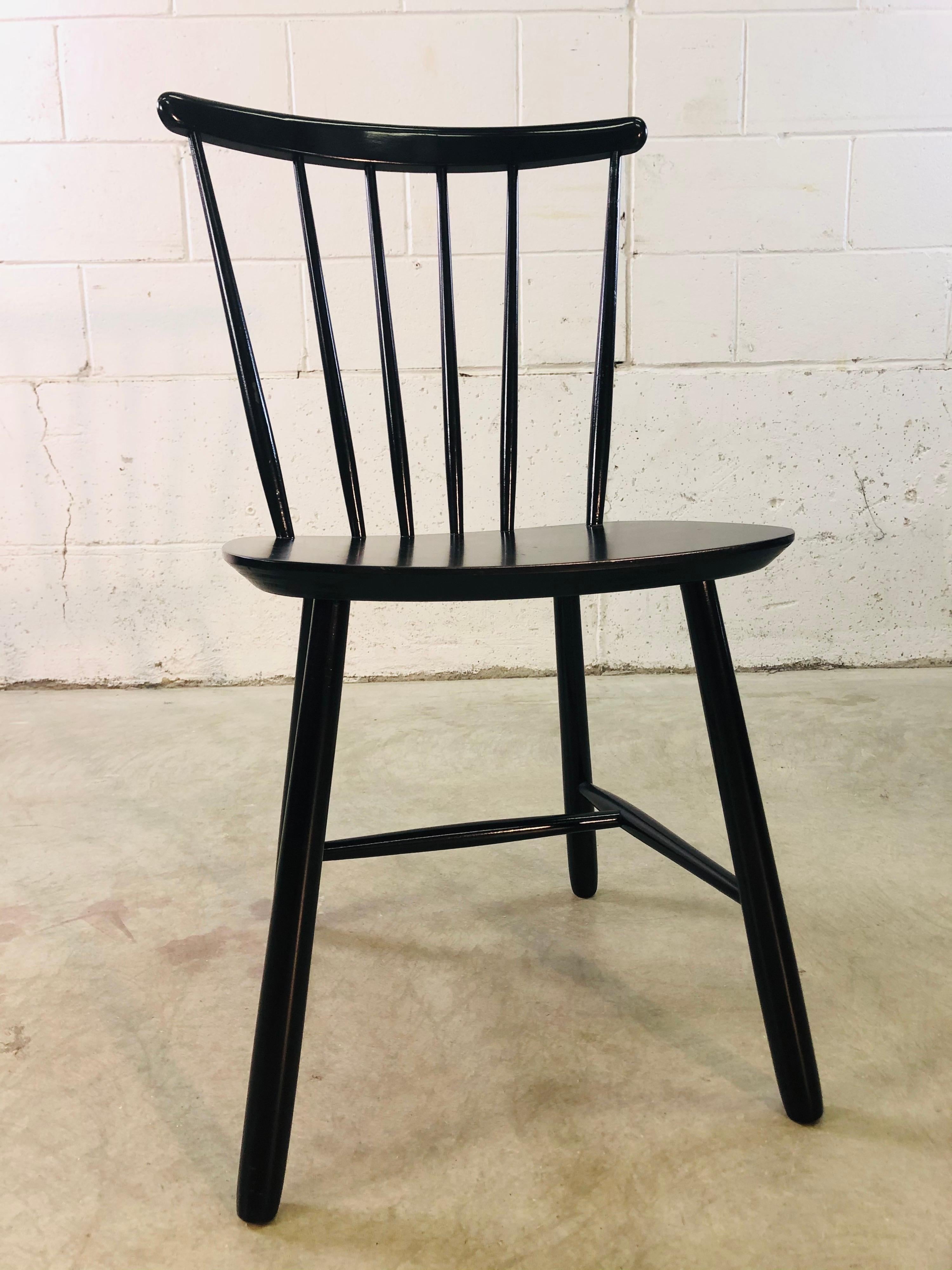 1960s Farstrup Danish Black Dining Chairs, Set of 3 For Sale 5