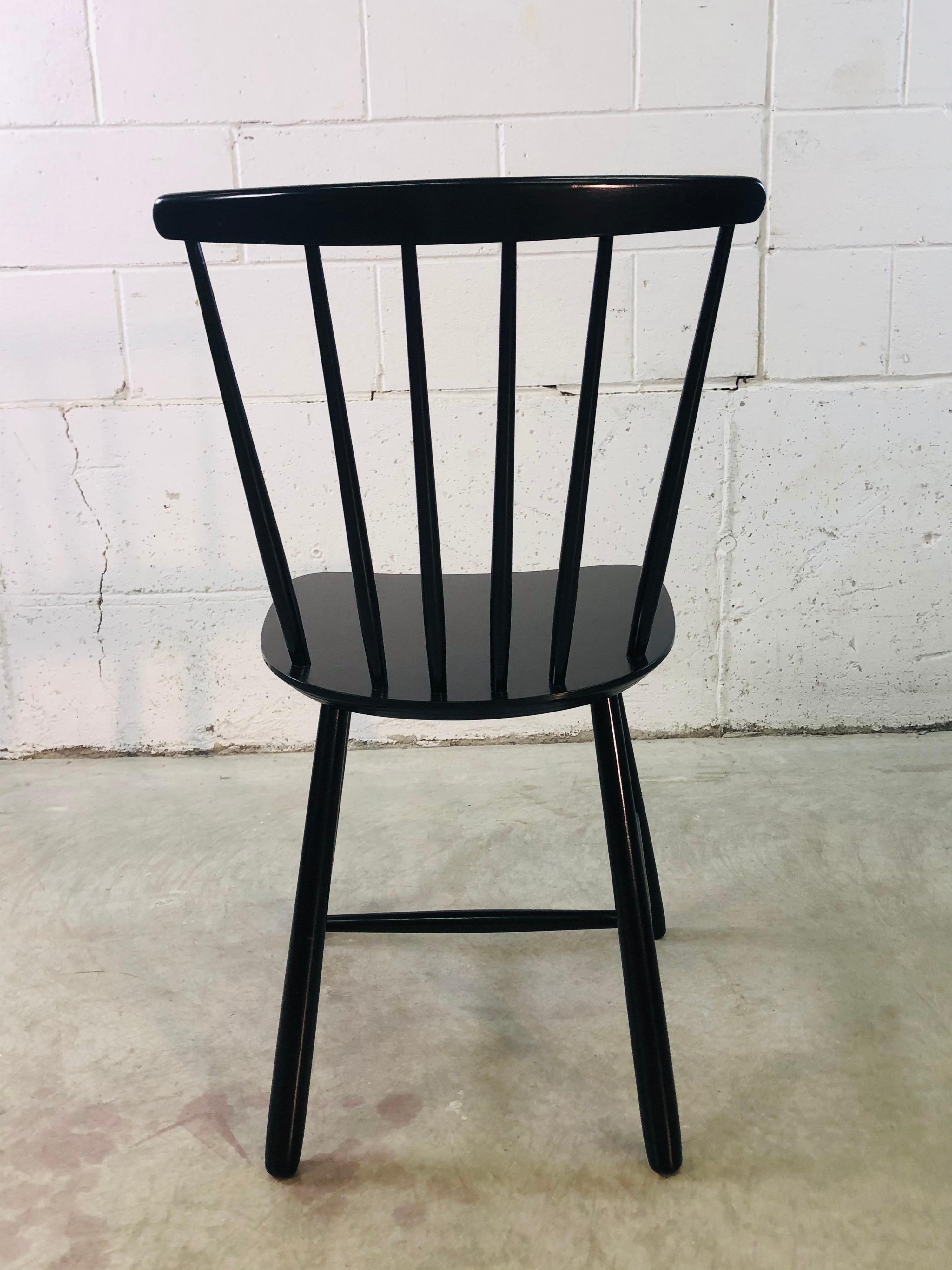 1960s Farstrup Danish Black Dining Chairs, Set of 3 For Sale 1