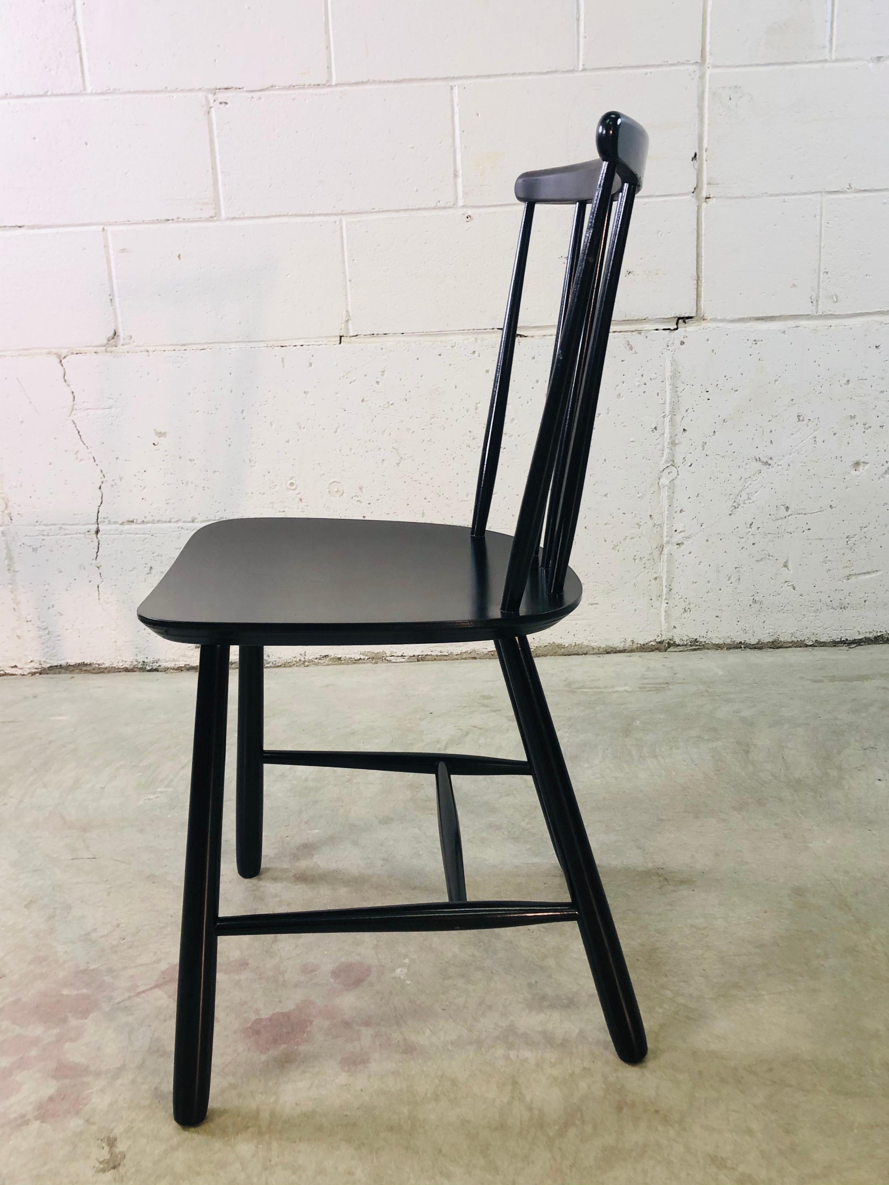 1960s Farstrup Danish Black Dining Chairs, Set of 3 For Sale 2