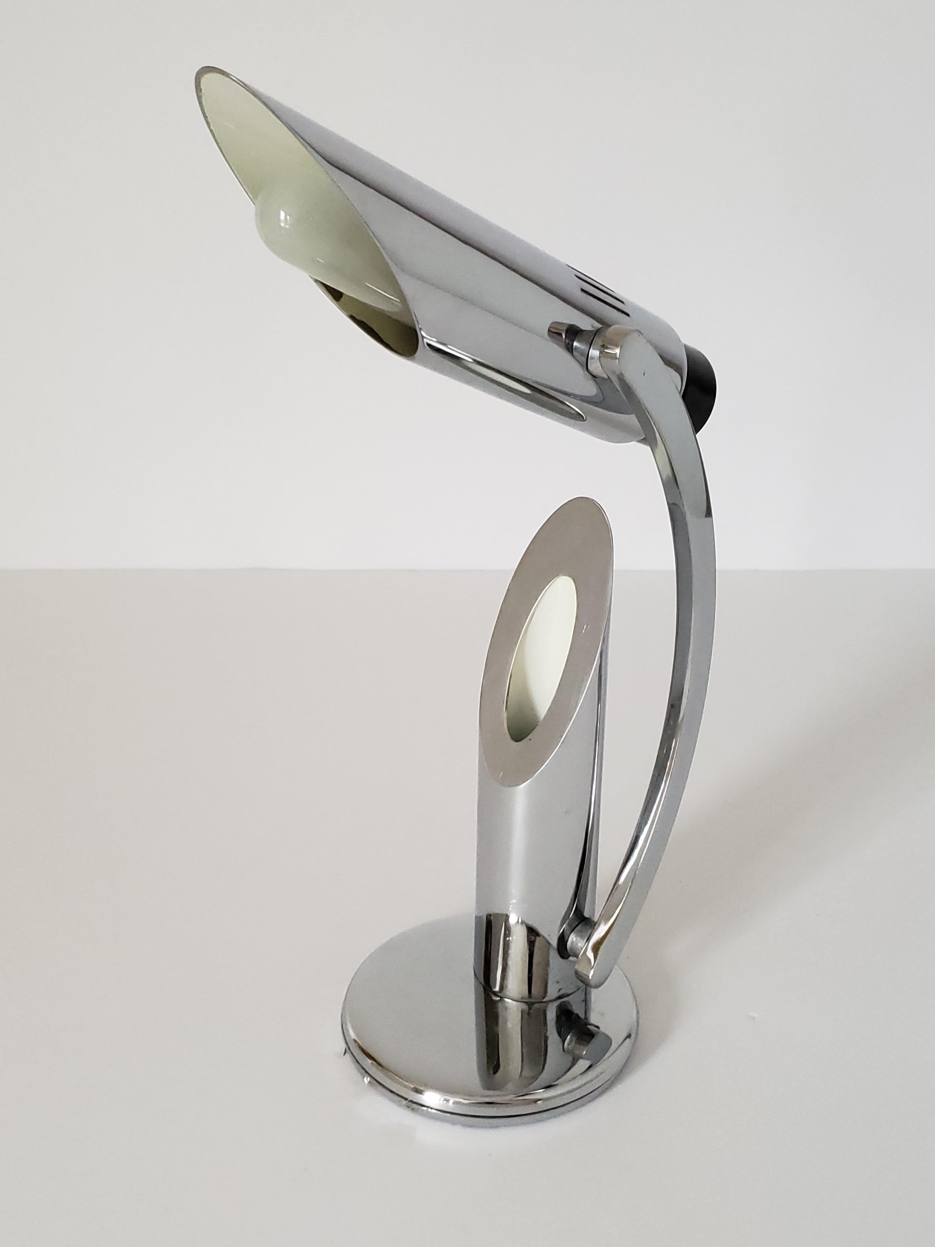 Fase 'Tharsis' Chrom-Tischlampe, Spanien, 1960er Jahre im Angebot 9