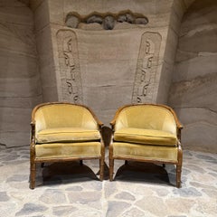 1960s Faux Bamboo Lounge Chairs Century Furniture Hickory NC