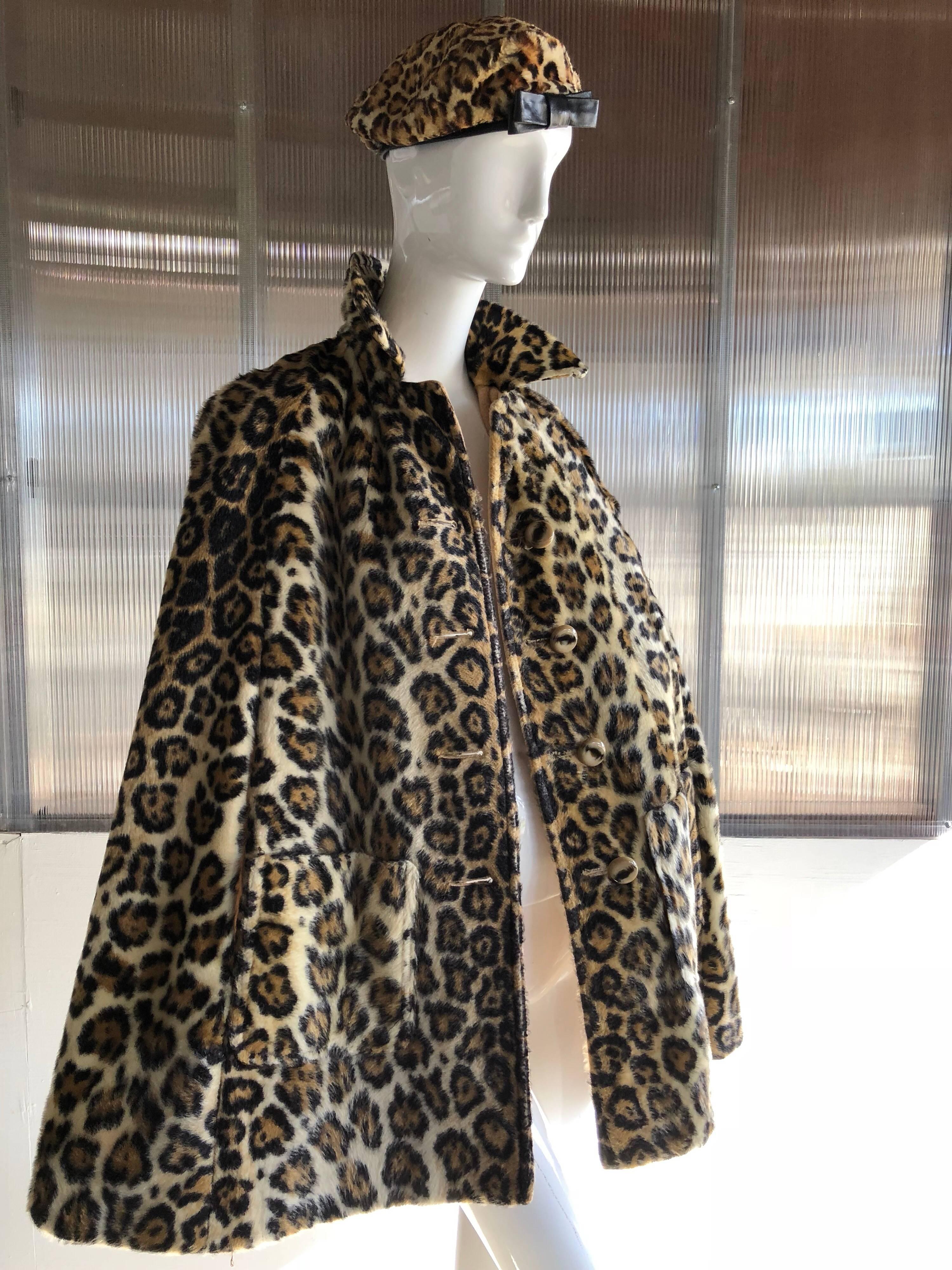 leopard print cape with hood