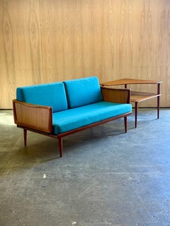 1960s FD451 Sofa by Peter Hvidt for France and Son in teak and rattan