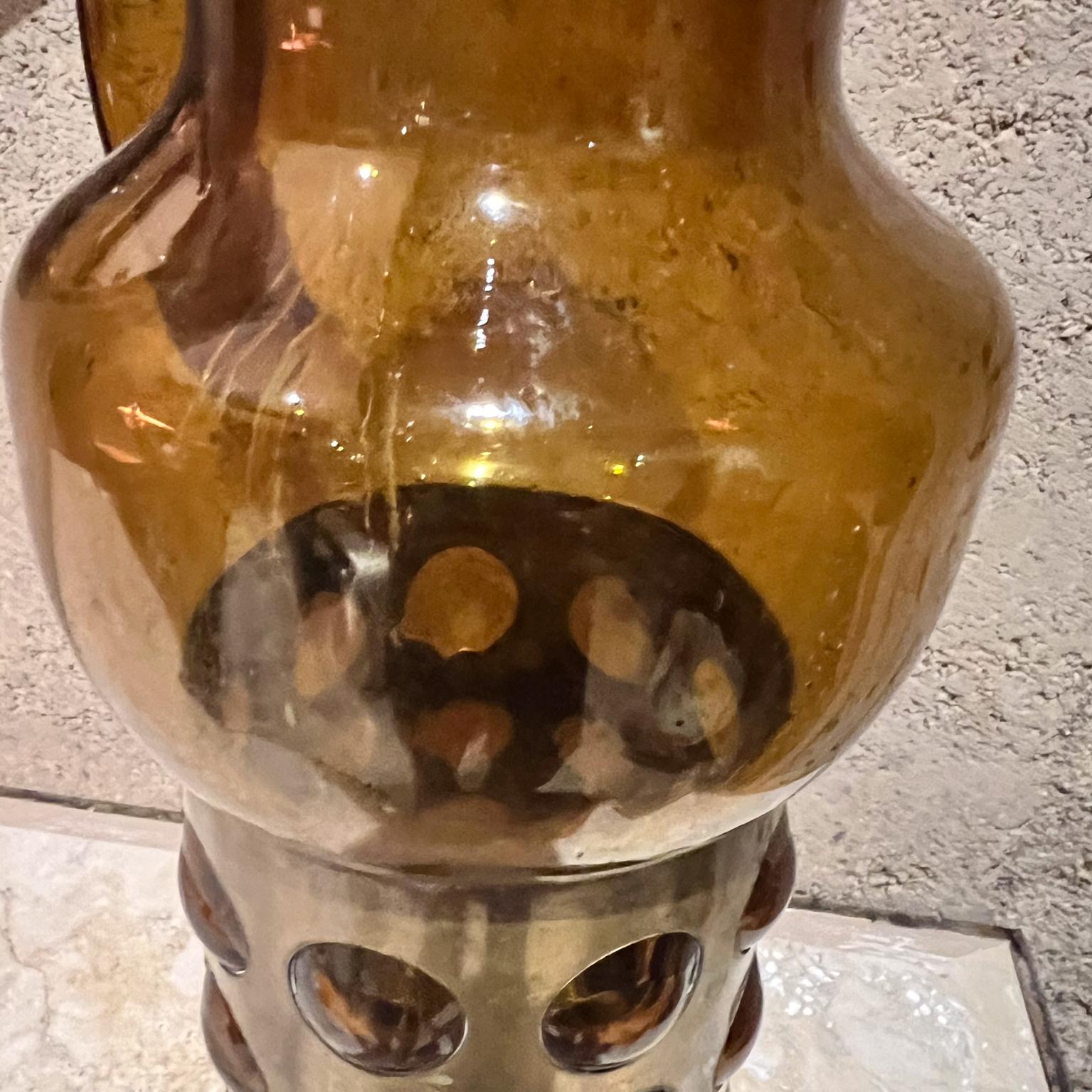 1960s Feders Felipe Delfinger Handblown Art Glass Pitcher Mexico For Sale 3