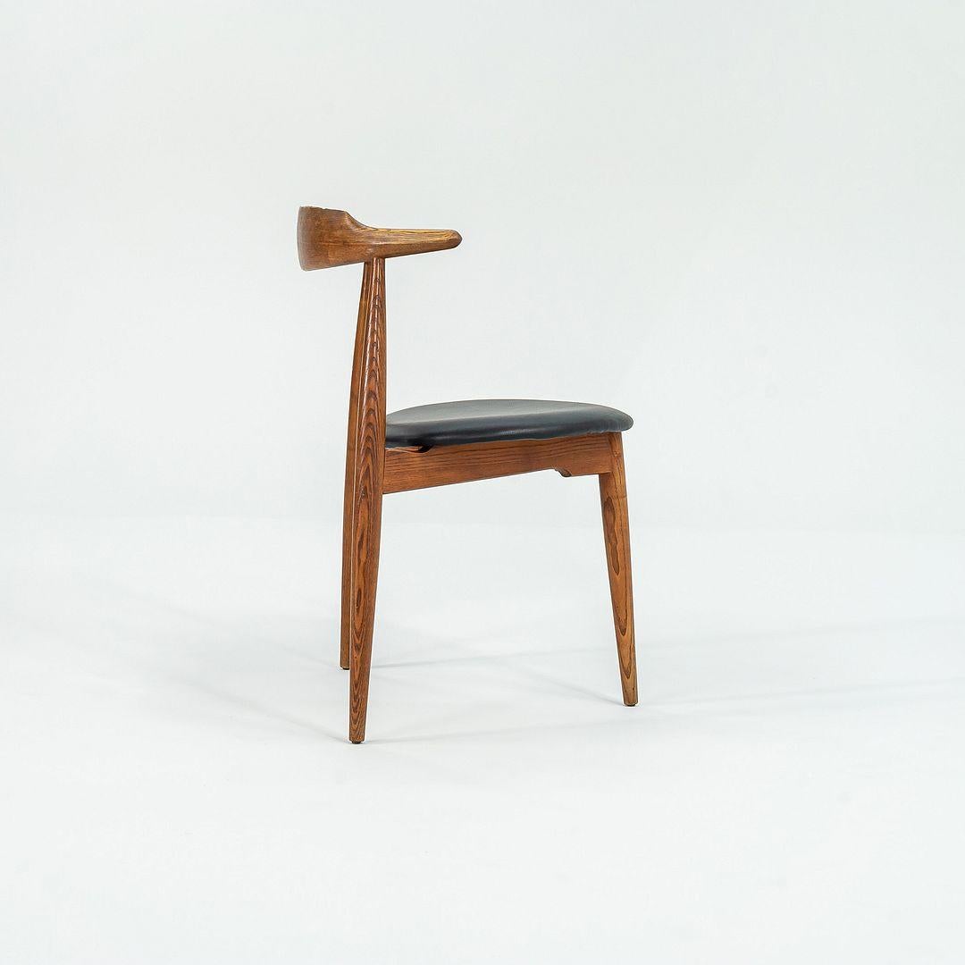 1960s FH4104 Heart Chair von Hans Wegner für Fritz Hansen in Eiche mit Ledersitz im Angebot 2