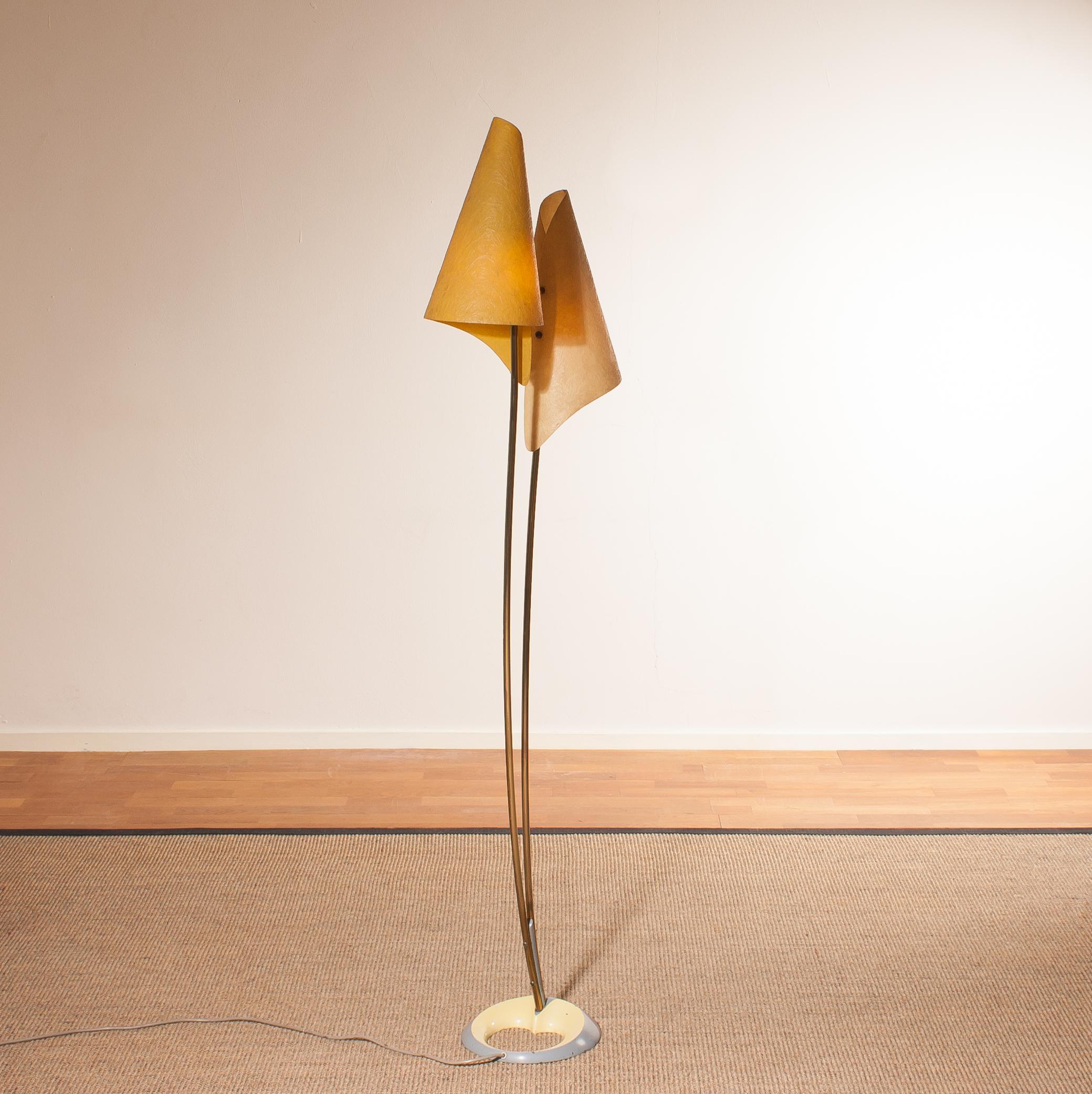 Mid-20th Century 1960s, Fiberglass Two Shades Floor Lamp, Germany