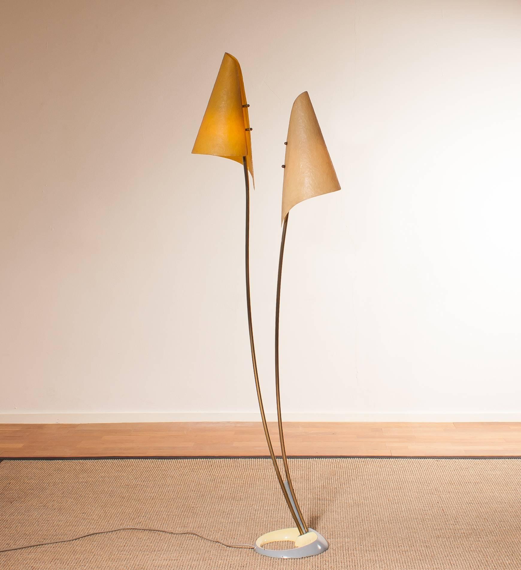 Mid-20th Century 1960s, Fibreglass Two Shades Floor Lamp, Germany