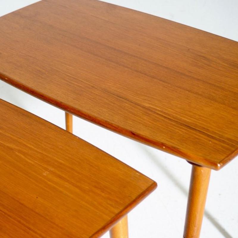 1960s Fine Nest of Tables in Teakwood, Danish Architect In Excellent Condition For Sale In Aalsgaarde, DK