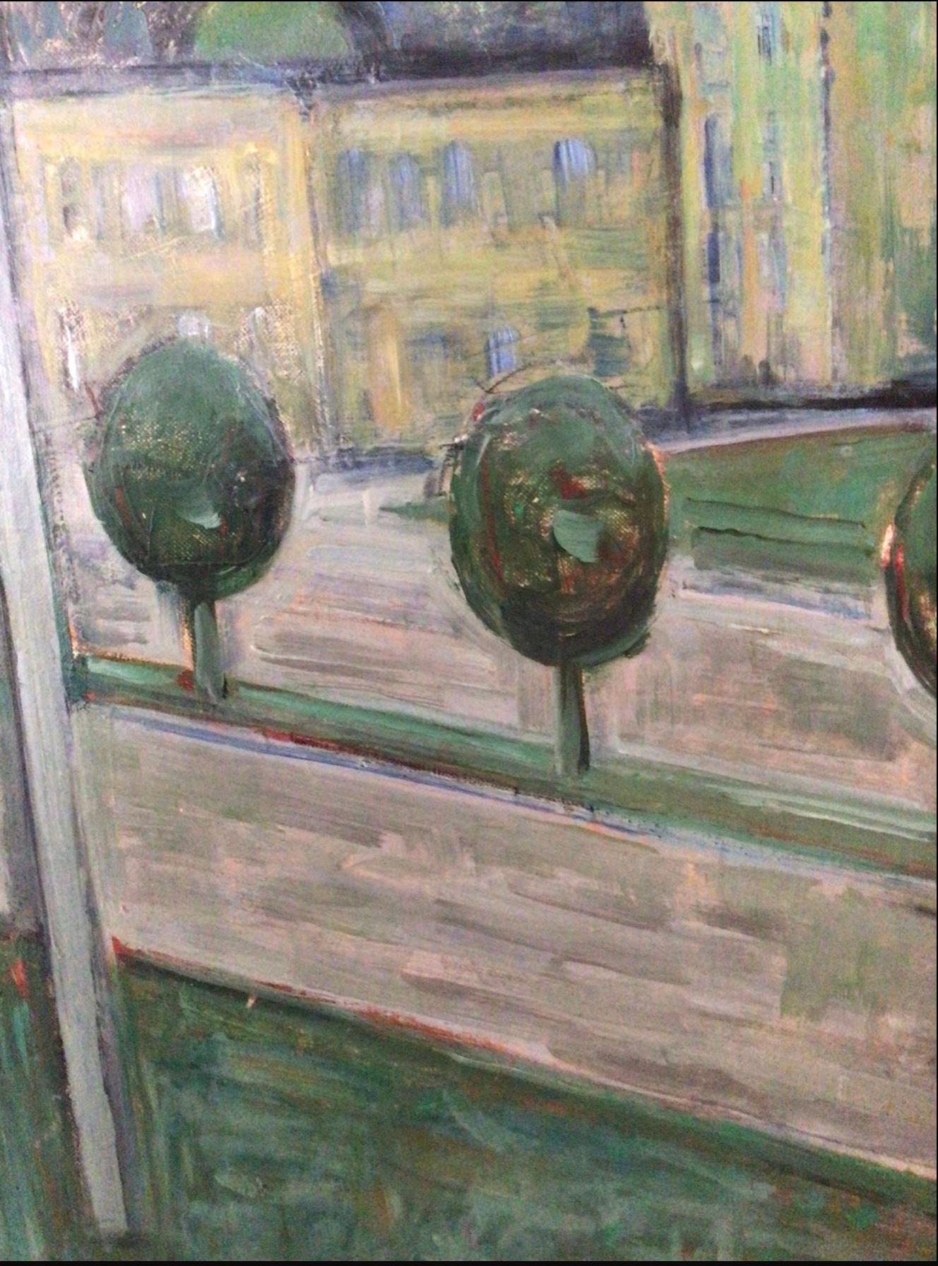Finish Öl auf Leinwand Gemälde Ansicht von Tampere Finnland, 1960er Jahre (Finnisch) im Angebot