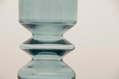 Jarrón finlandés azul de los años 60 Riihimaki Riihimaen Lasi Oy Tamara Aladin