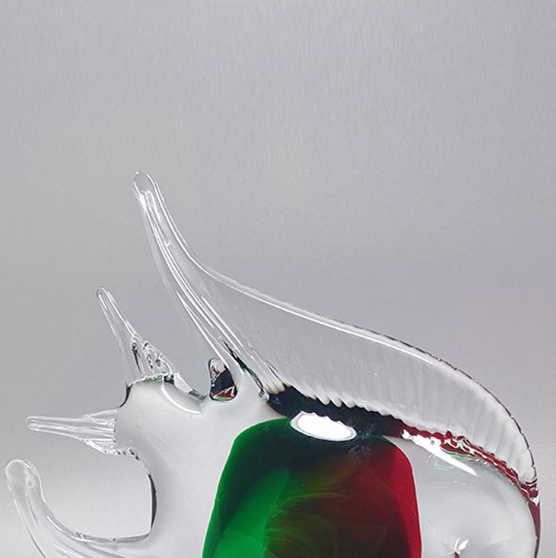 Sculpture de poisson en verre de Murano des années 1960. Fabriqué en Italie Excellent état - En vente à Milano, IT