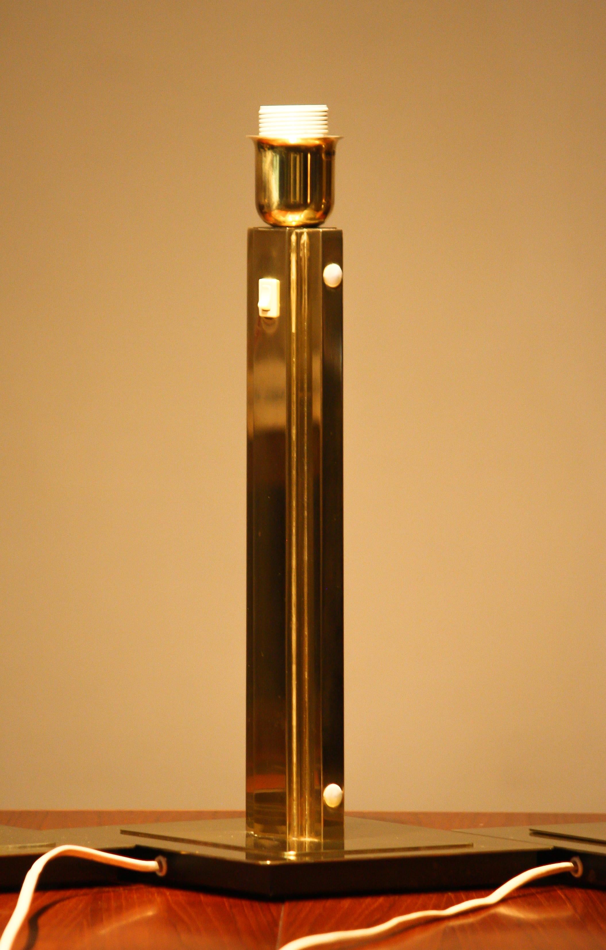 1960s,  Hollywood Regency Polished Brass Table Lamps by Örsjö, Sweden 6