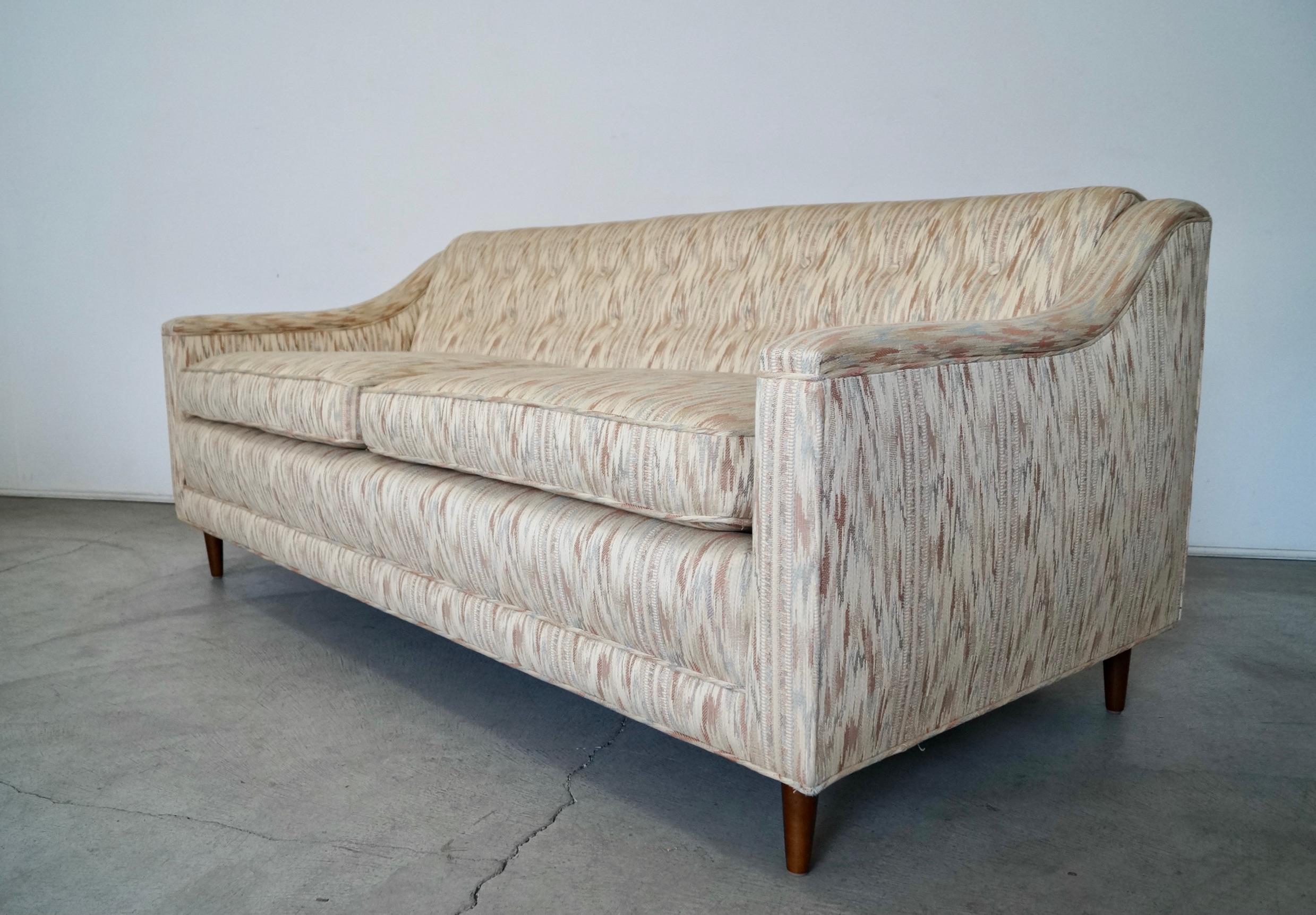 American 1960's Flame Stitch Sofa