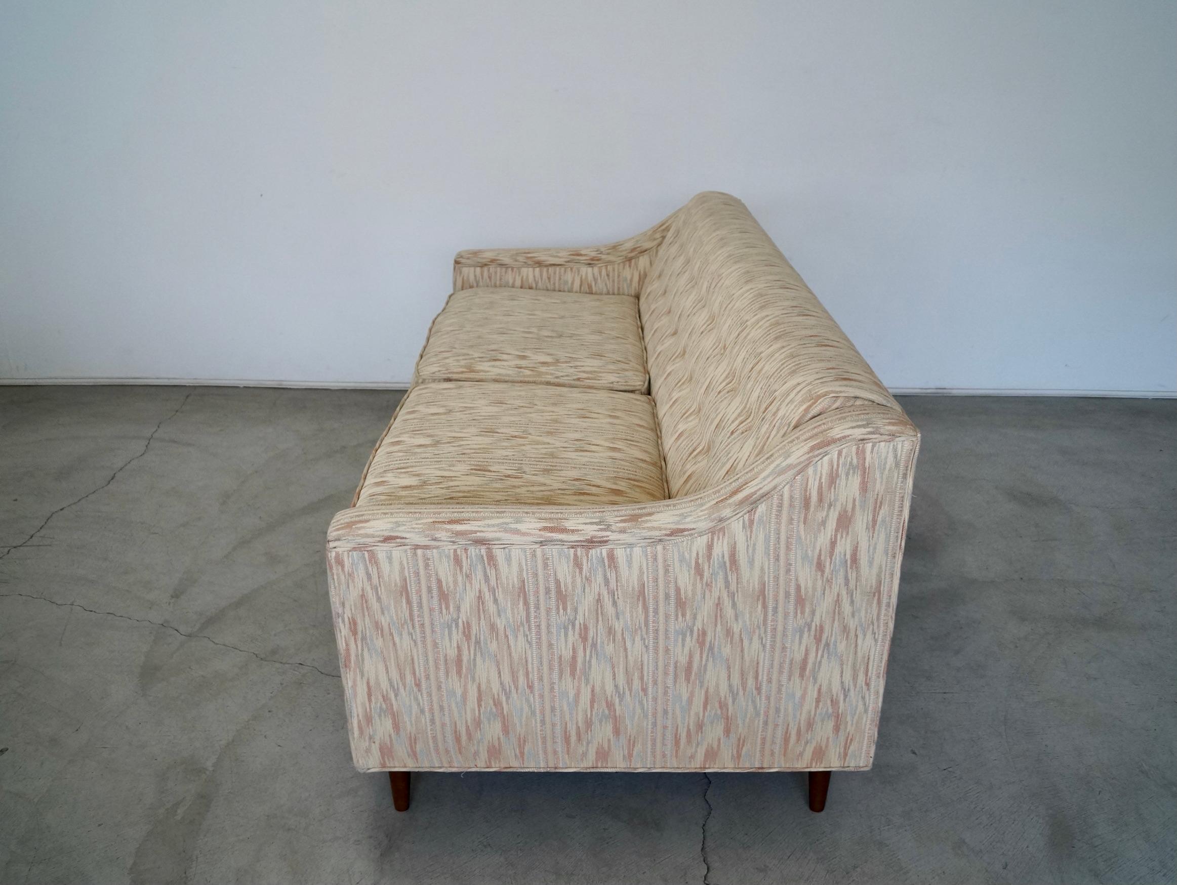 1960's Flame Stitch Sofa In Excellent Condition In Burbank, CA