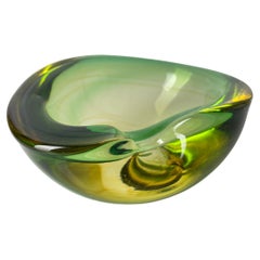 1960's Flavio Poli ashtray in Murano Sommerso Glass