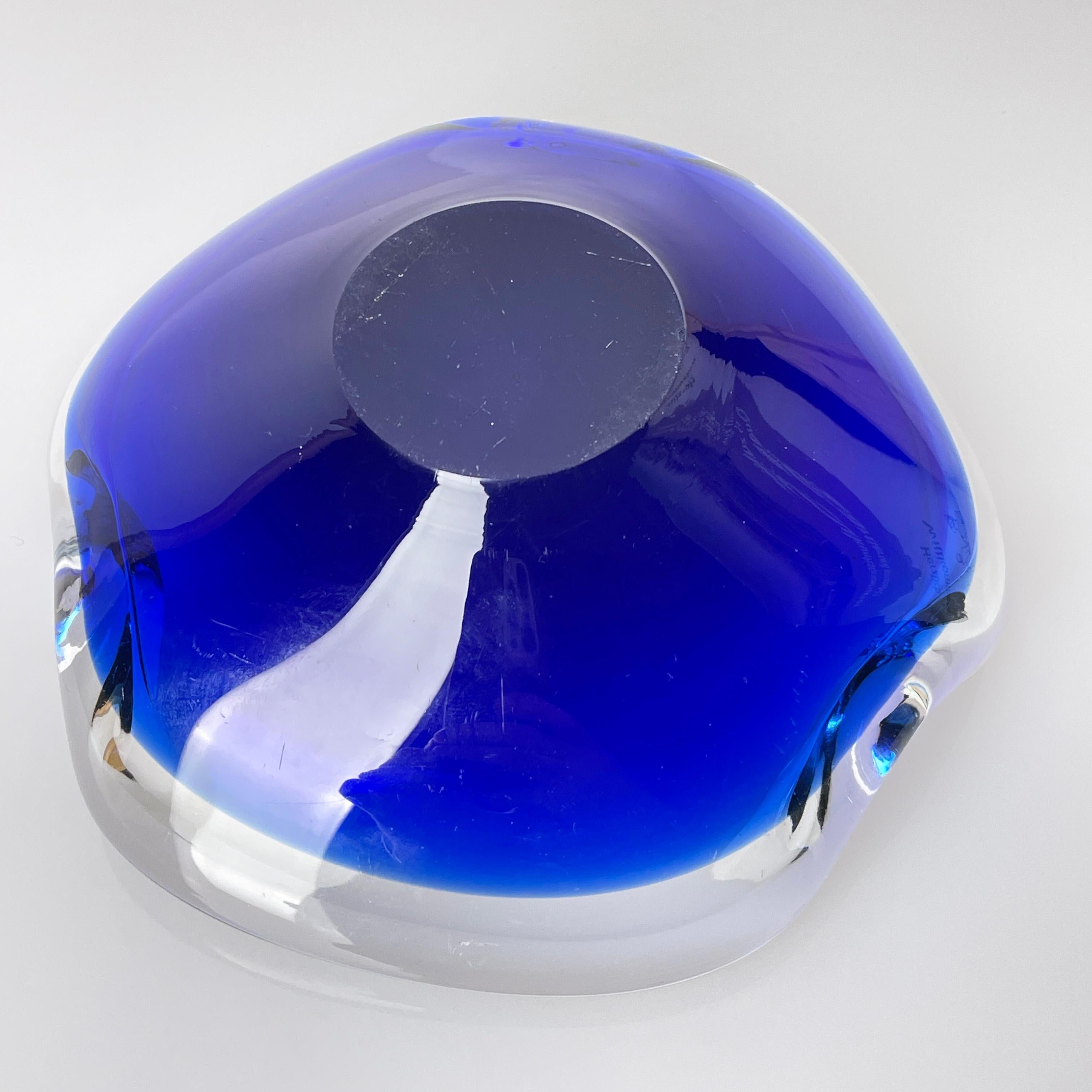 Posacenere Flavio Poli degli anni '60 in vetro di Murano Glass Sommerso in vendita 1