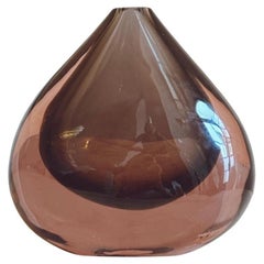 1960s Flavio Poli Brown & Pink Murano glass Vase