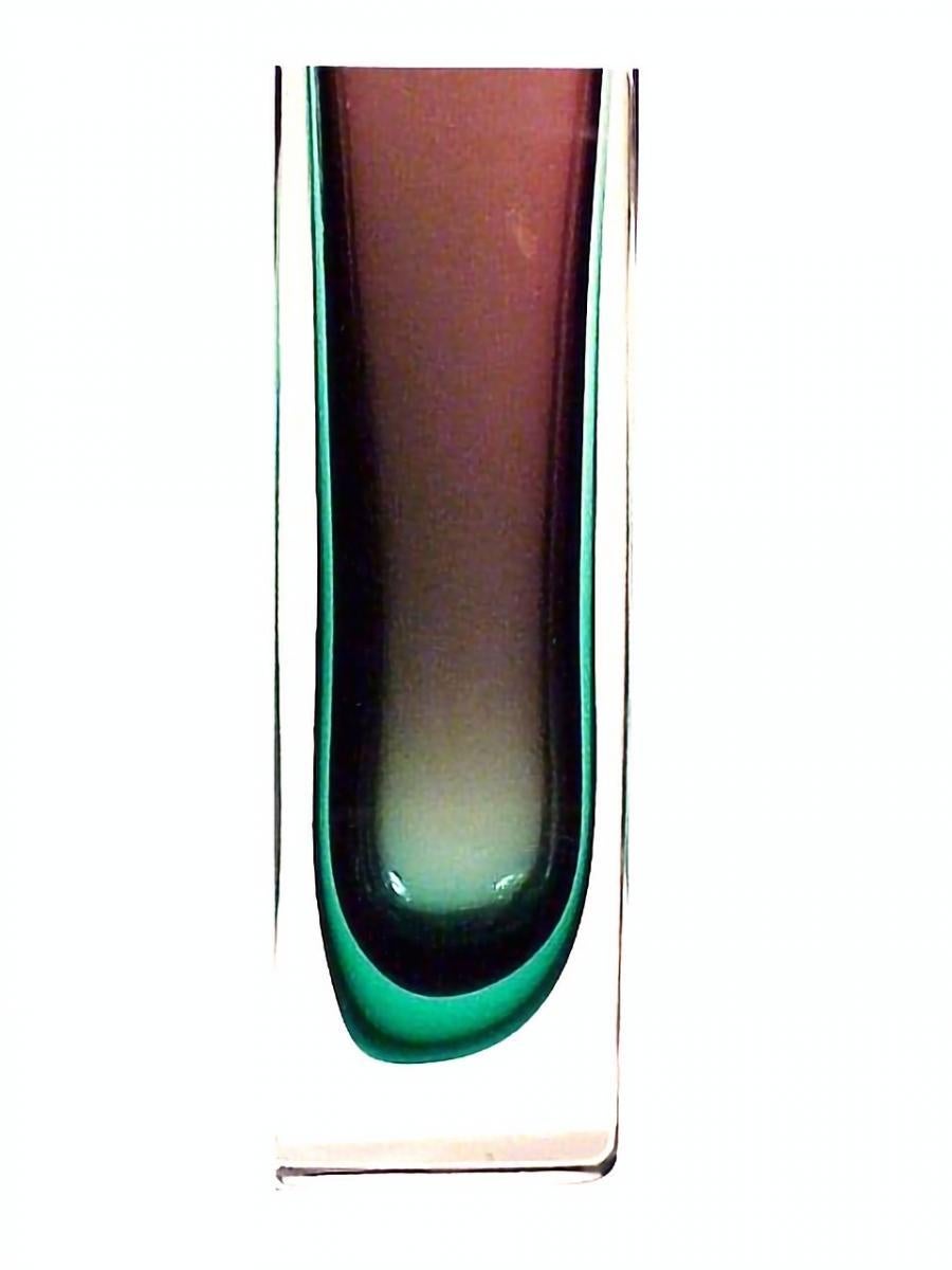 1960s Flavio Poli Design for Seguso Design Glass Submerged Vase For Sale 1