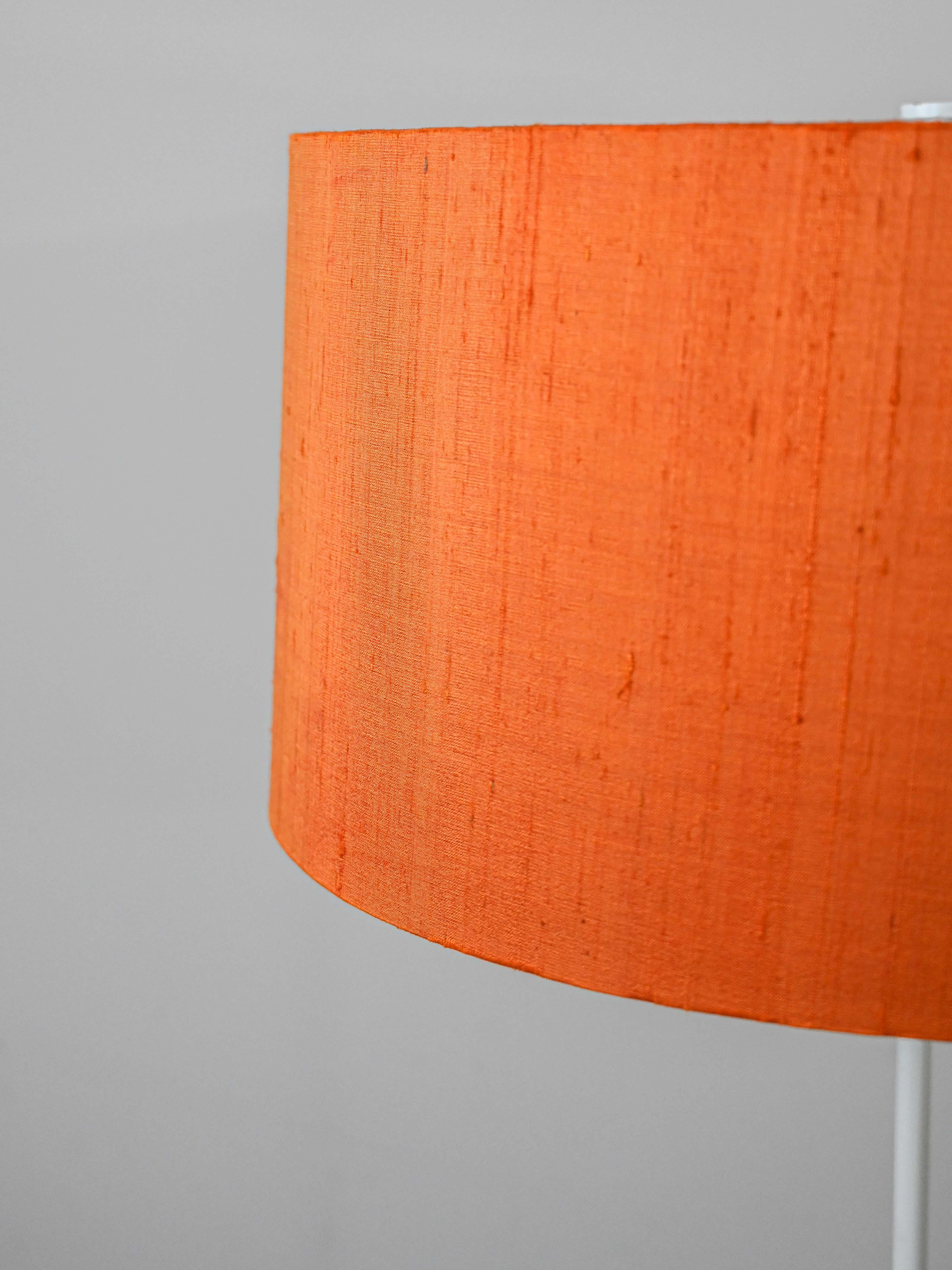 orange shade floor lamp