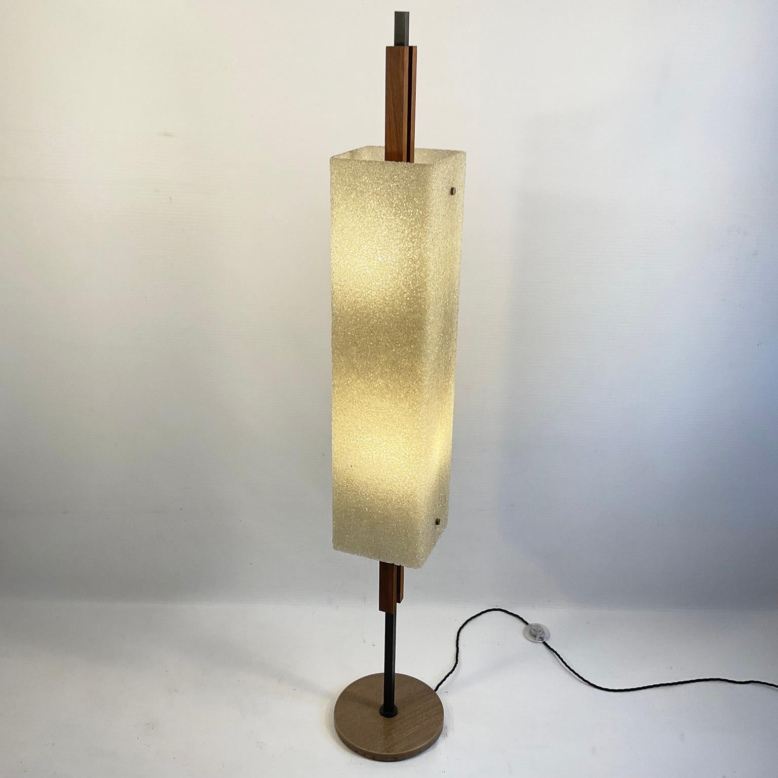 Mid-Century Modern 1960s Maison Arlus Floor Lamp Totem in Granite Resin