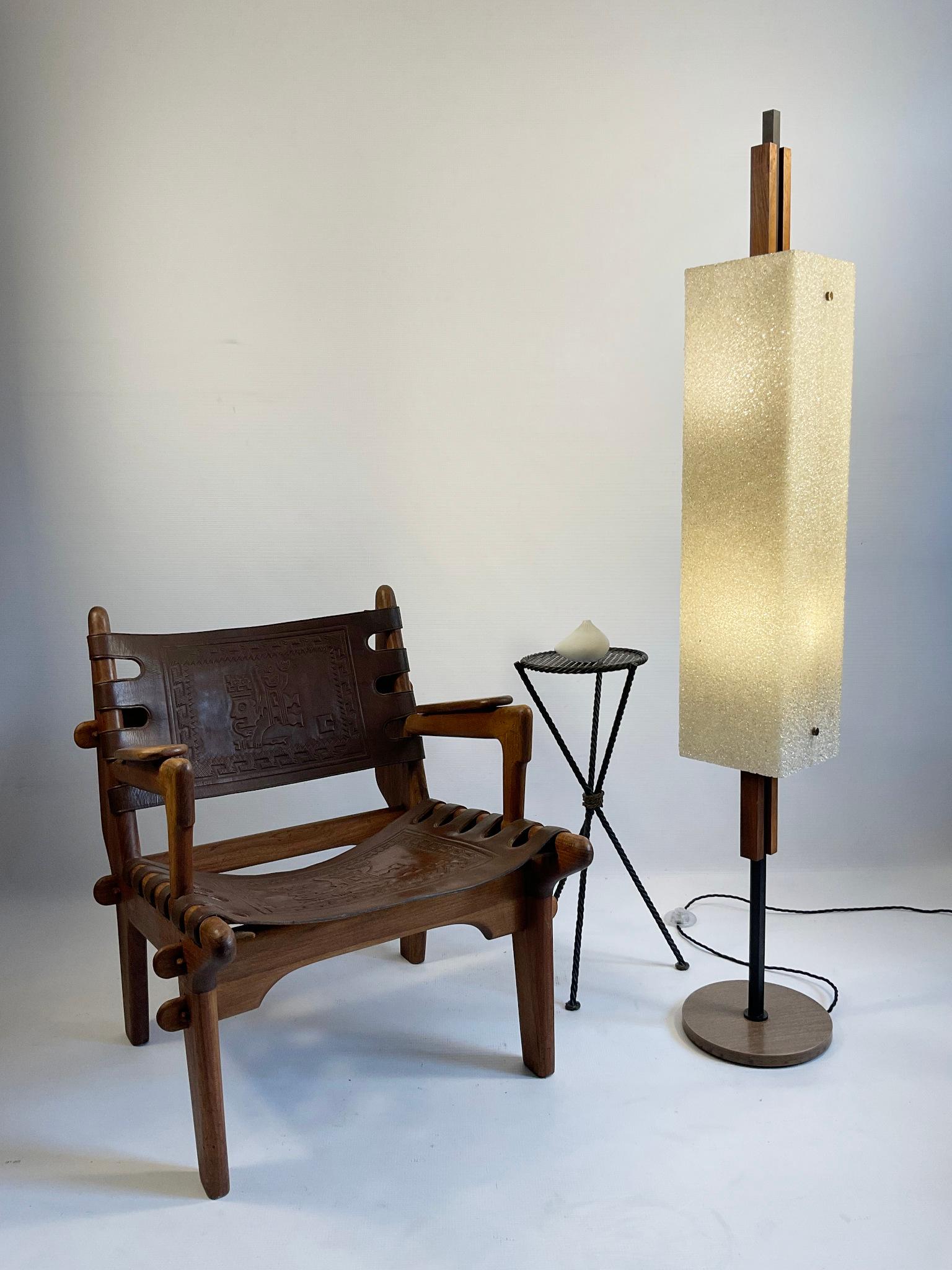 1960s Maison Arlus Floor Lamp Totem in Granite Resin In Good Condition In London, GB