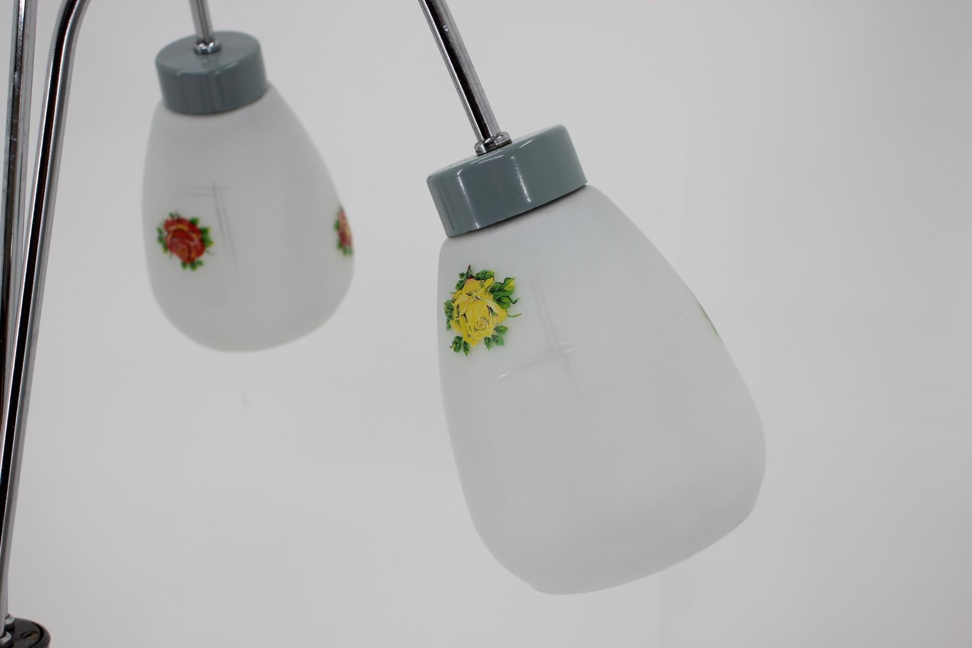 1960s, Floor Lamp with Glass Shades, Czechoslovakia For Sale 2