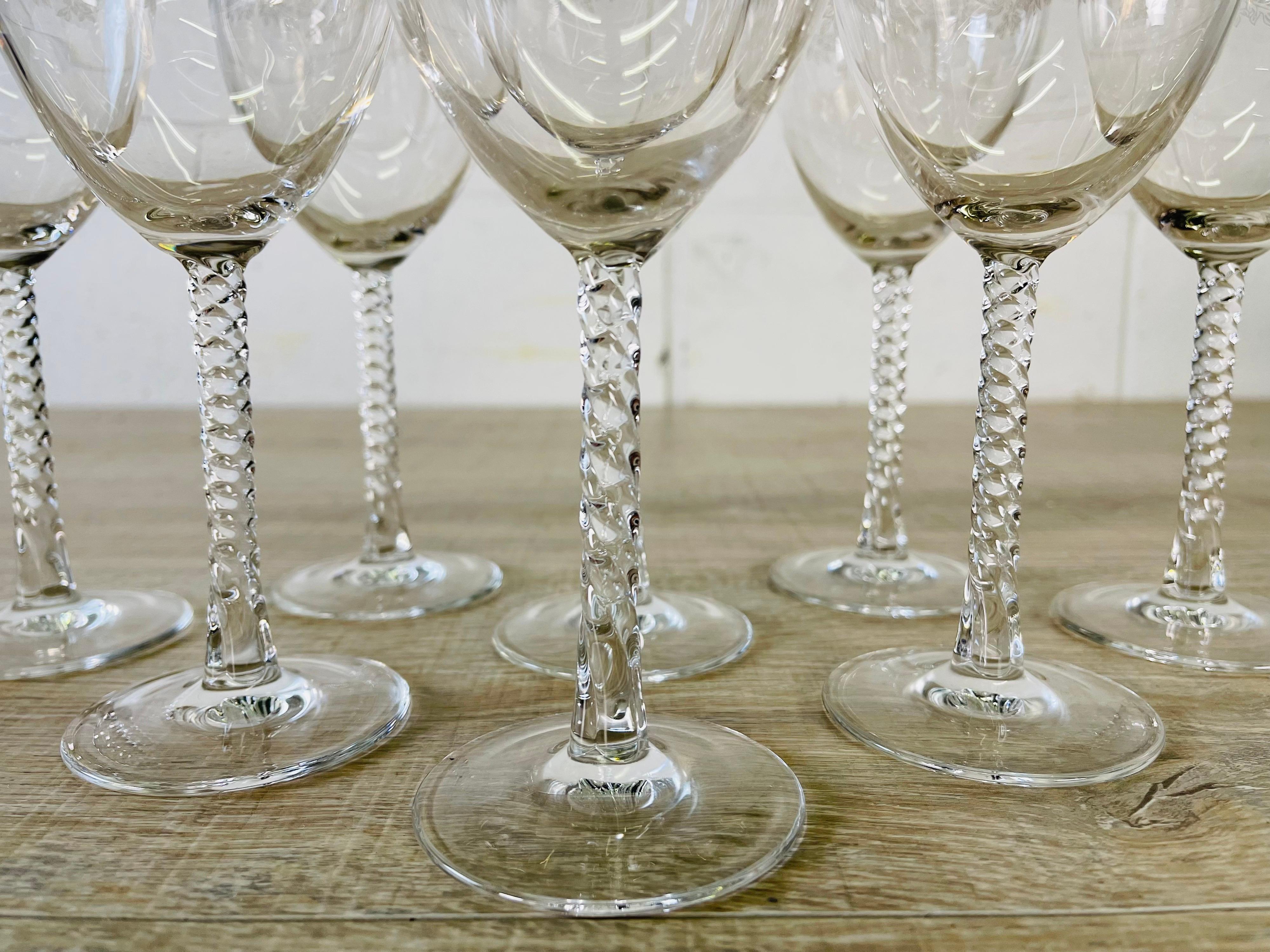 vintage wine glasses with gold rim