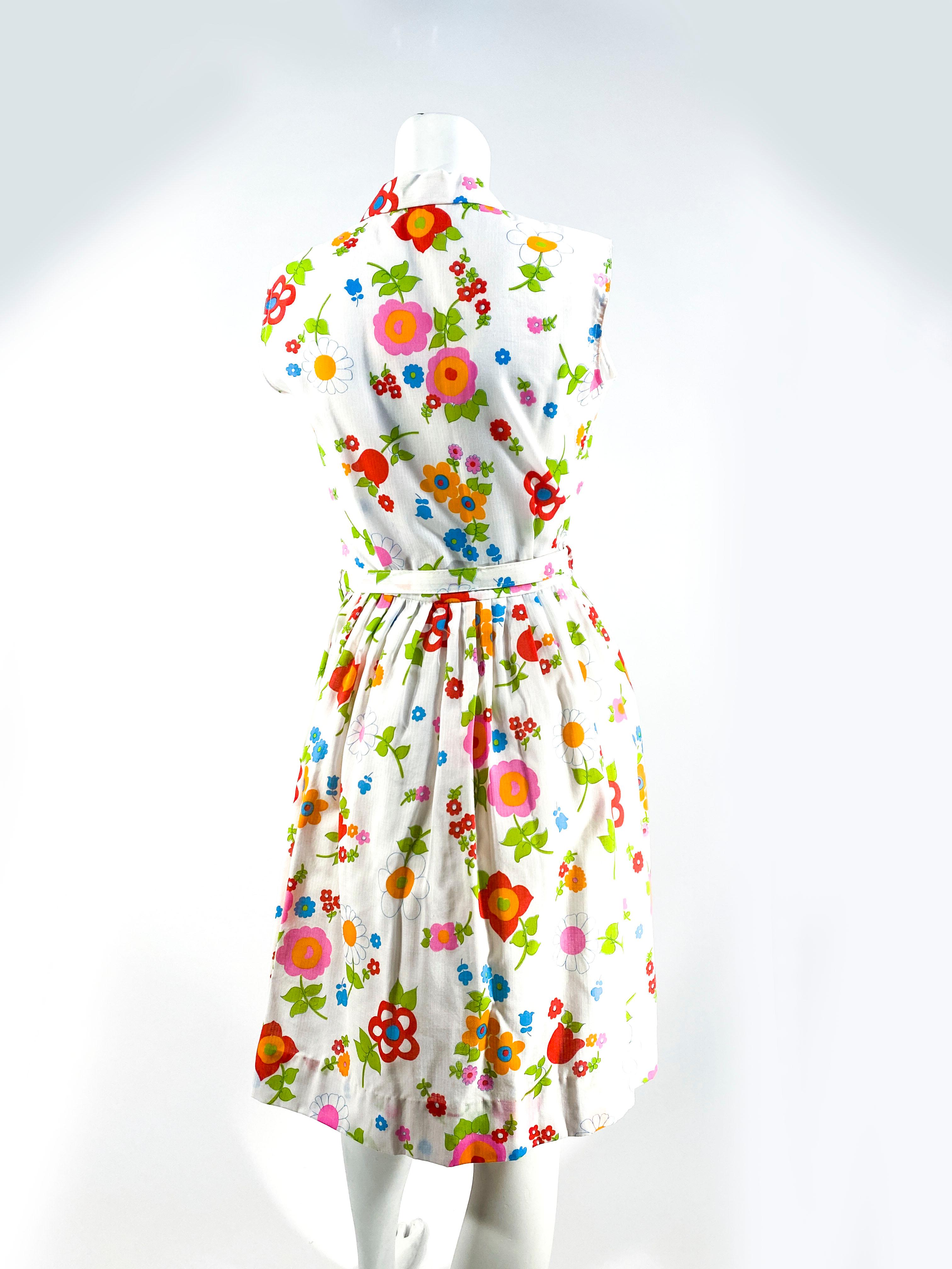 Women's 1960s Floral Printed Day Dress