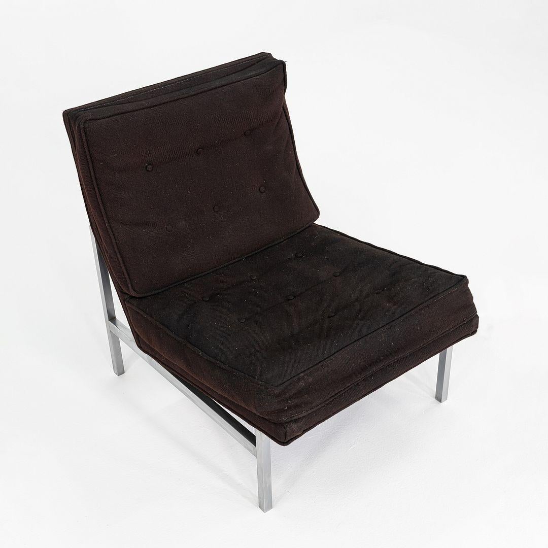 Acier Chaise longue sans bras en tissu Florence Knoll des années 1960 en vente