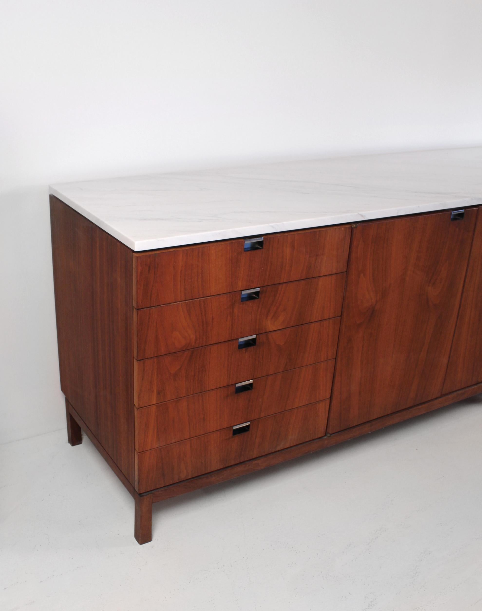 knoll credenza marble top