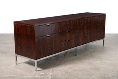 1960s Florence Knoll Brazilian Rosewood Ten-Drawer Credenza