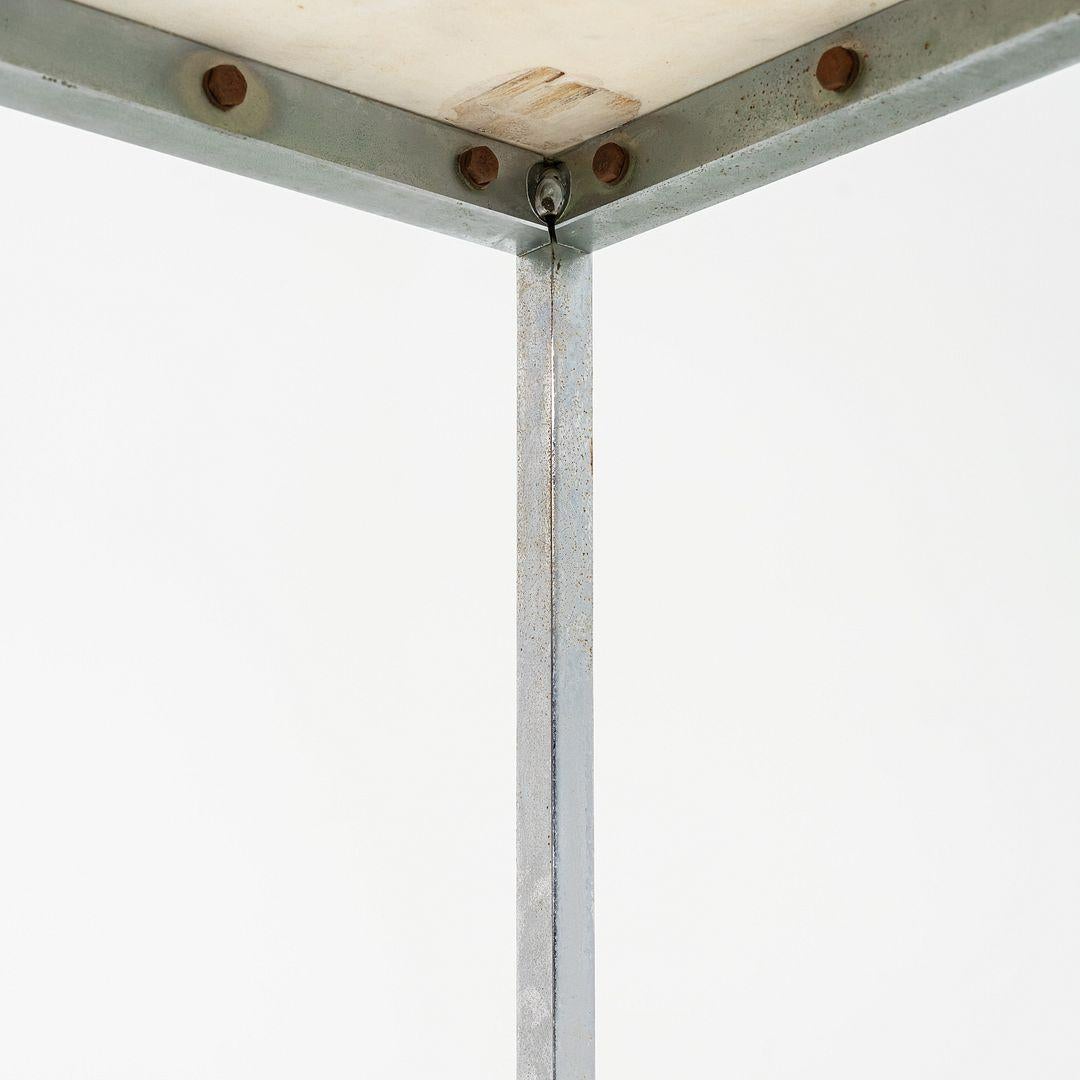 1960s Florence Knoll Table à café en marbre et acier chromé 45x23