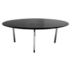 1960s Florence Knoll Parallel Bar Ebonized Coffee Table for Knoll