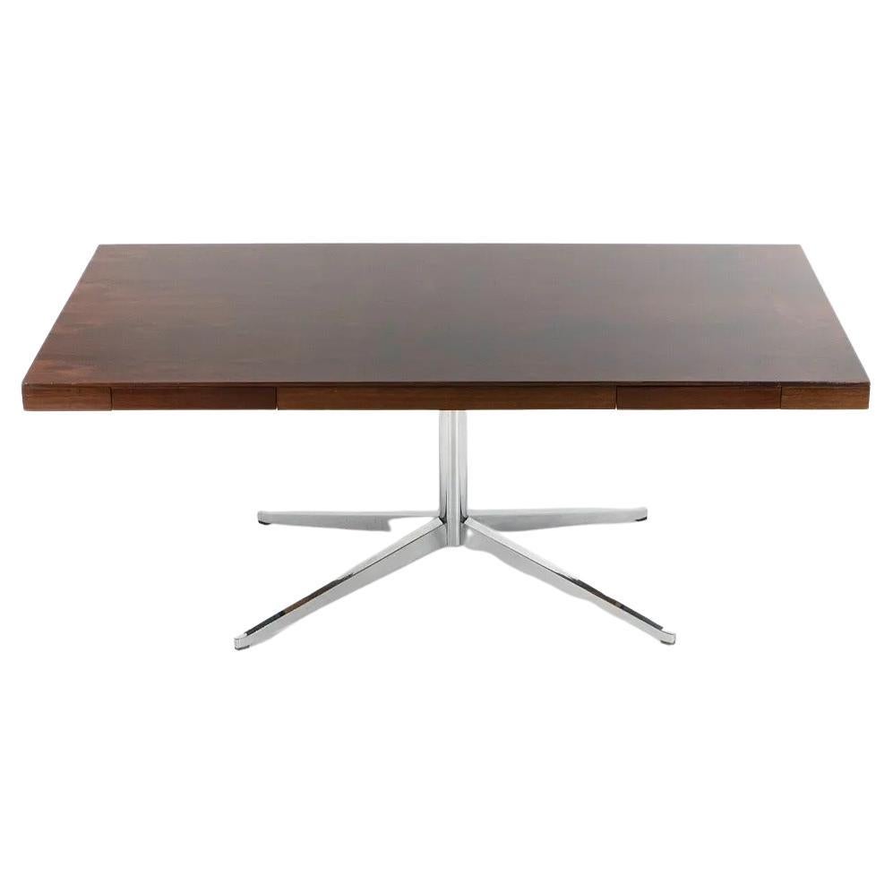 1960s Florence Knoll Partners Desk or Executive Table in Rosewood, Model 2485 For Sale