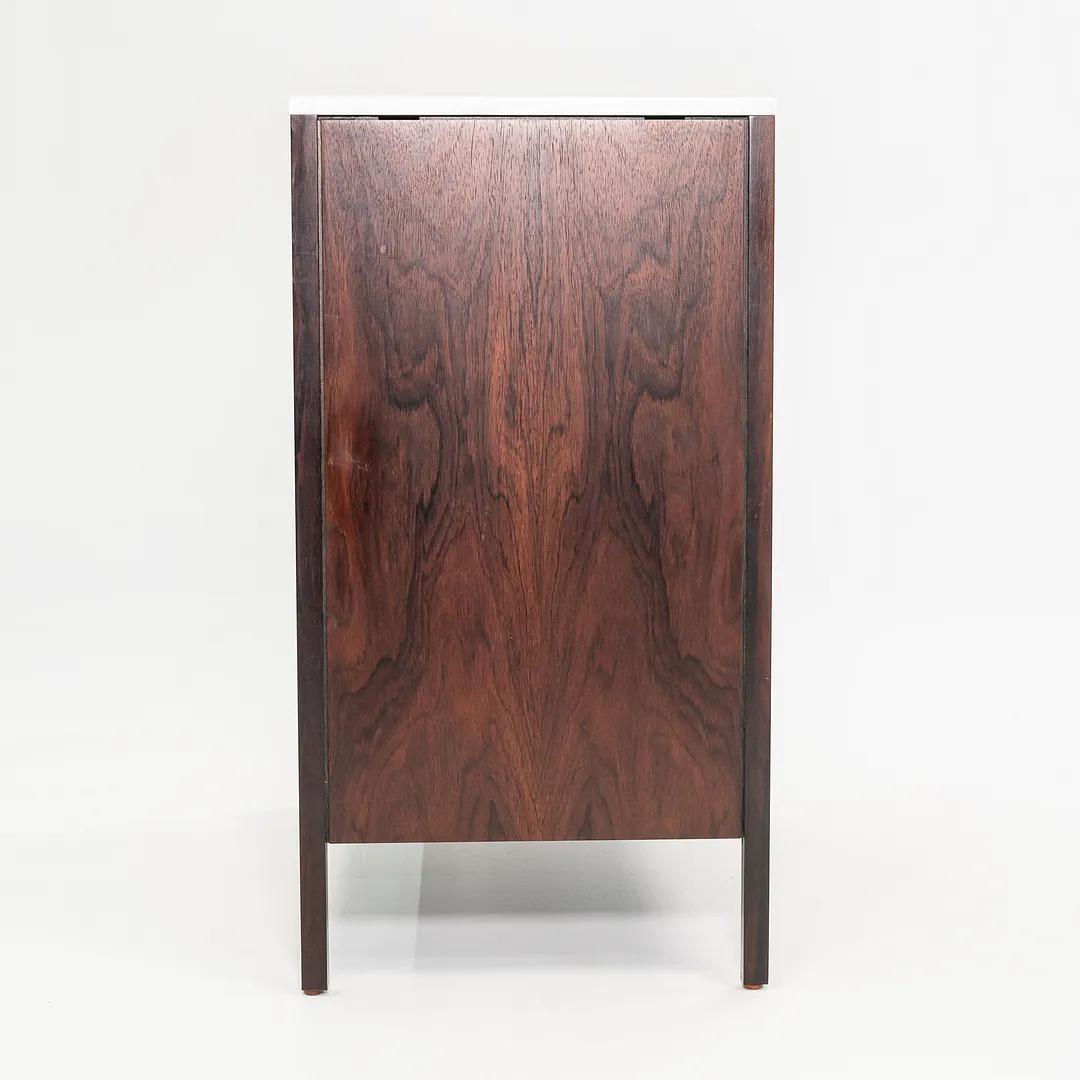 1960s Florence Knoll Rosewood Four Drawer Dresser with Marble Top - 3x Available In Good Condition For Sale In Philadelphia, PA