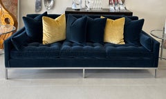 1960s Florence Knoll Sofa Reupholstered in Wool Mohair