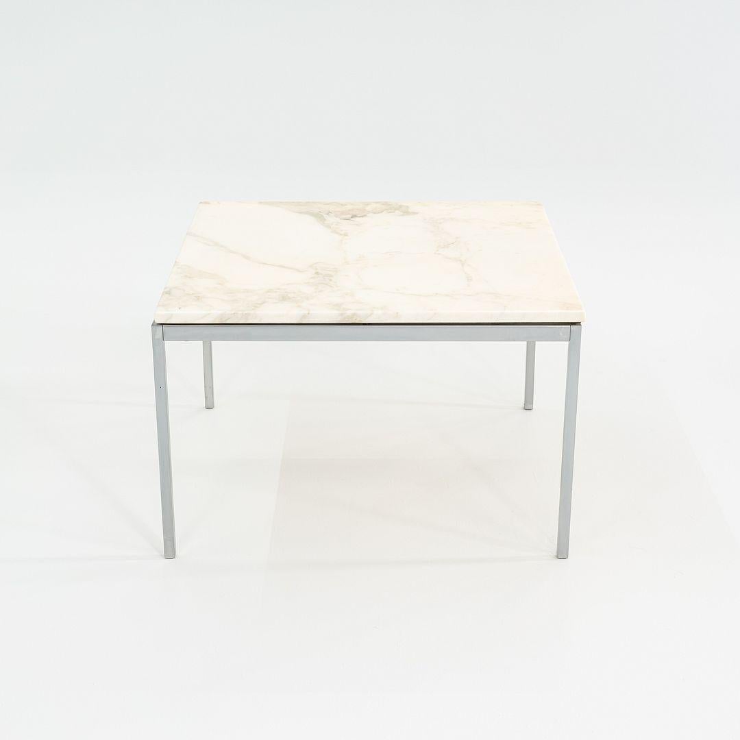 Milieu du XXe siècle 1960s Florence Knoll Square Marble Coffee / Side / End Table 29.5 in en vente