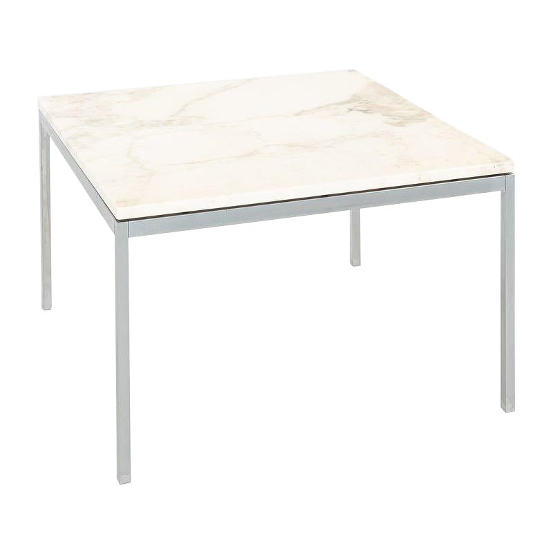1960s Florence Knoll Square Marble Coffee / Side / End Table 29.5 in