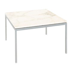 1960s Florence Knoll Square Marble Coffee / Side / End Table 29.5 in